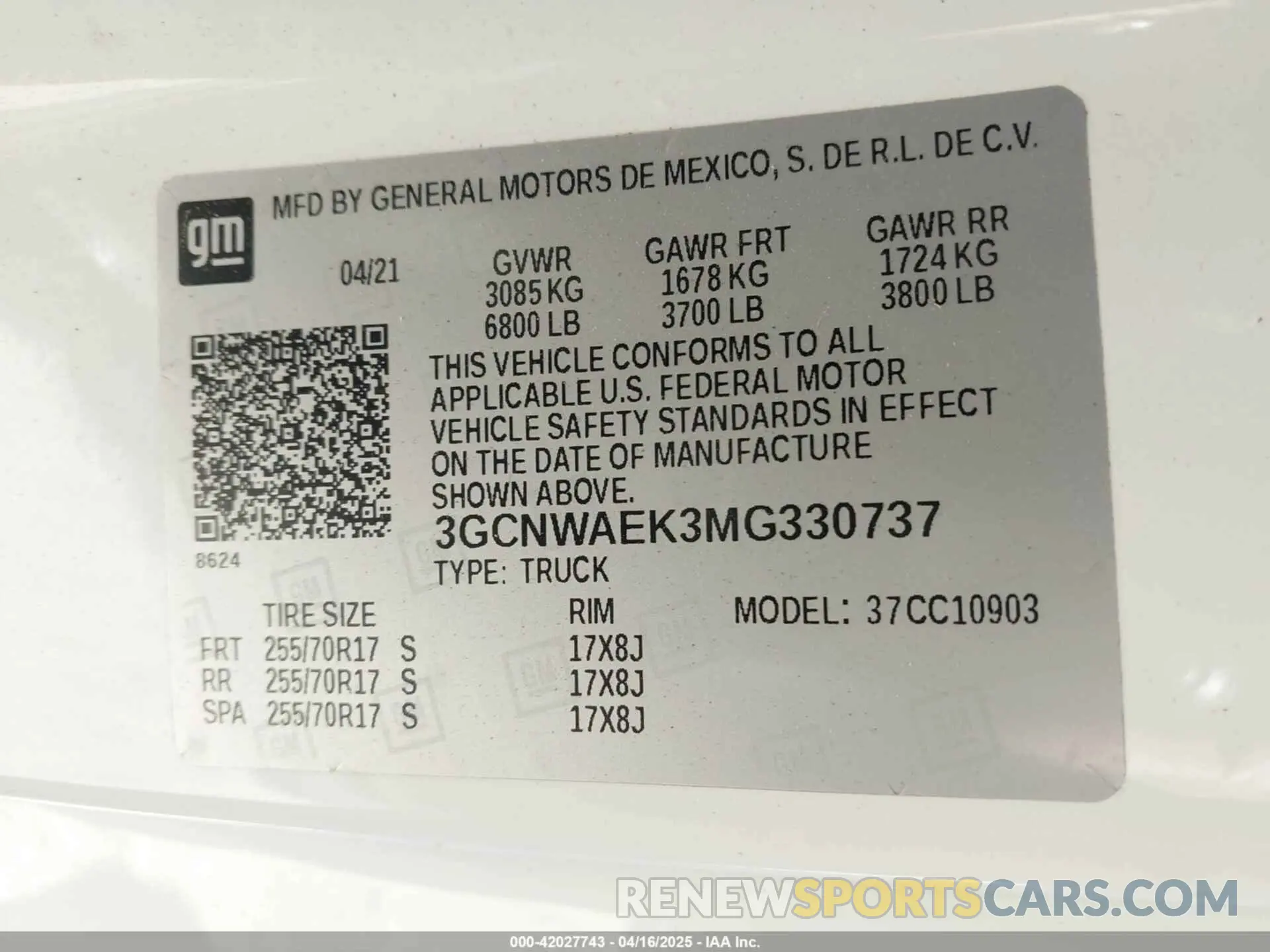 9 Photograph of a damaged car 3GCNWAEK3MG330737 CHEVROLET SILVERADO 1500 2021