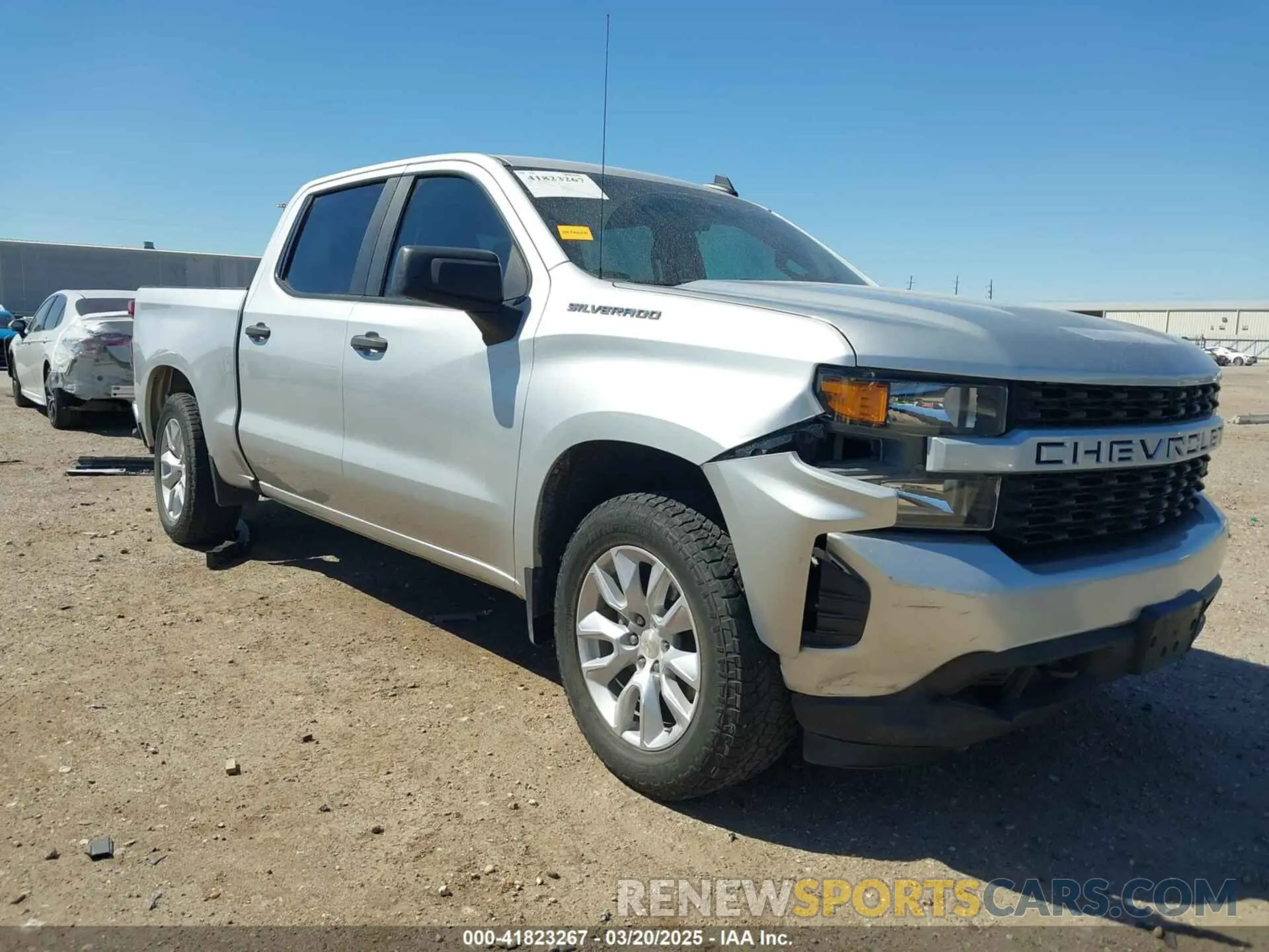 1 Photograph of a damaged car 3GCPWBEK2MG236413 CHEVROLET SILVERADO 1500 2021