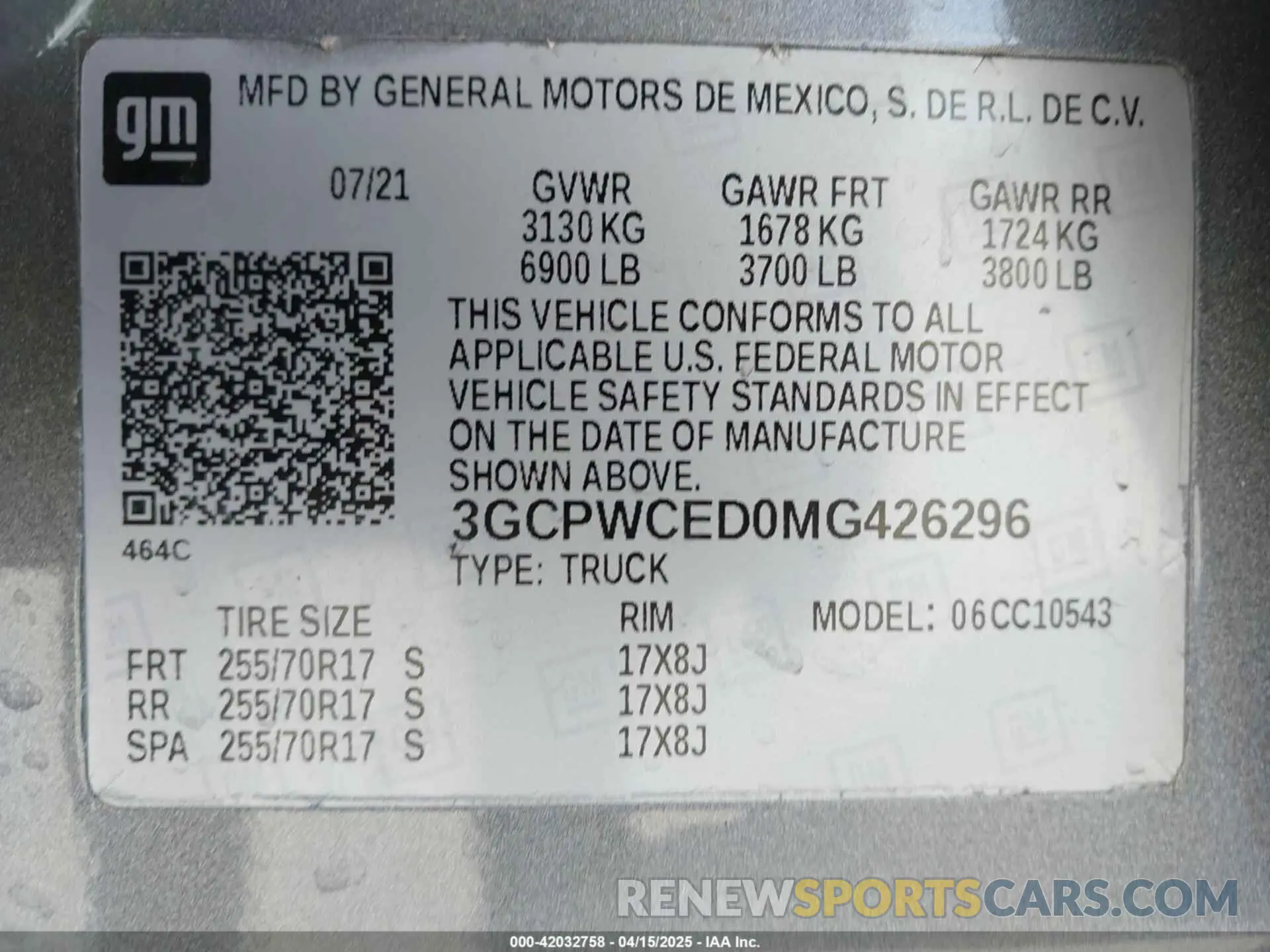 9 Фотография поврежденного автомобиля 3GCPWCED0MG426296 CHEVROLET SILVERADO 1500 2021