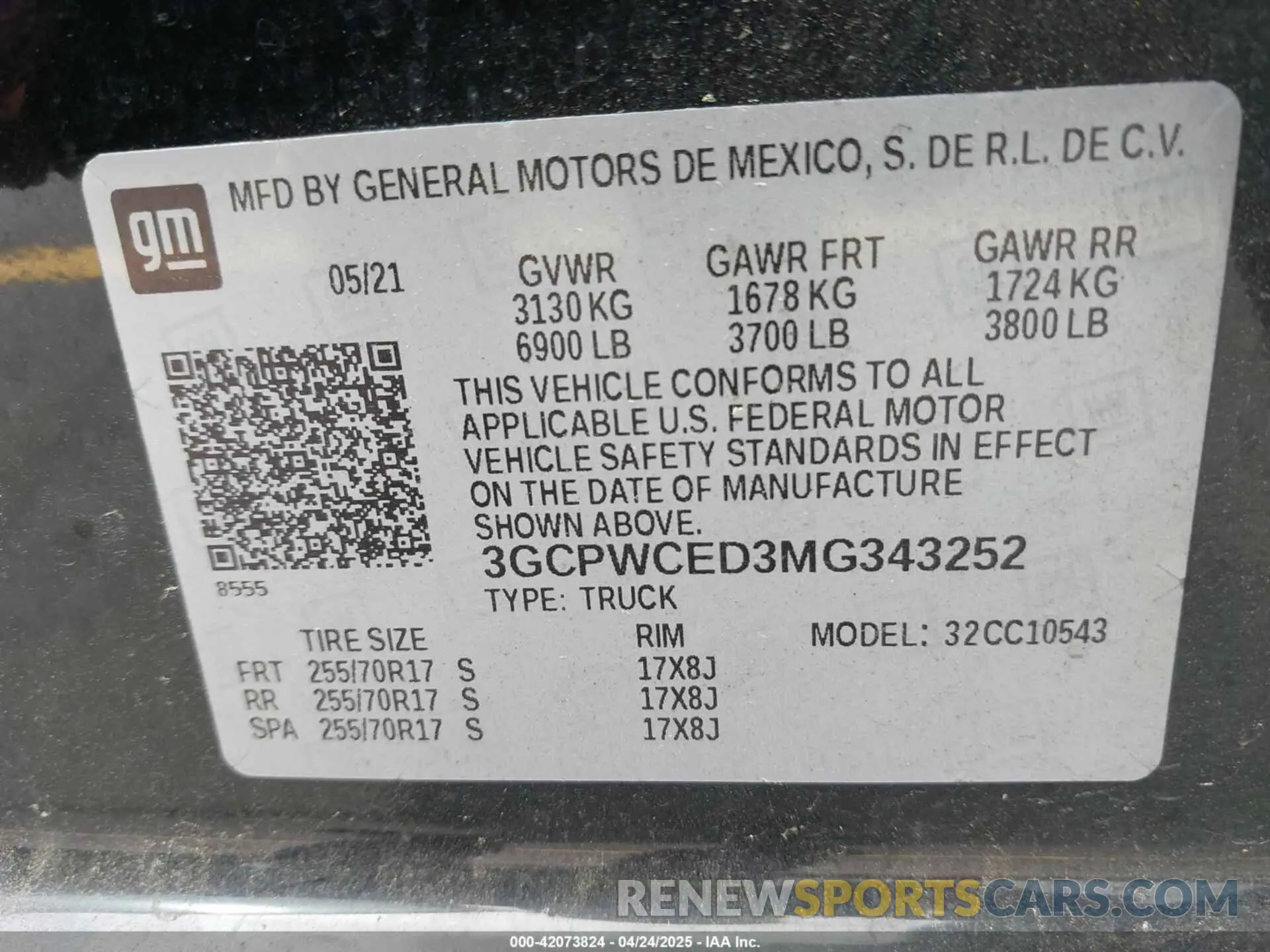 9 Фотография поврежденного автомобиля 3GCPWCED3MG343252 CHEVROLET SILVERADO 1500 2021