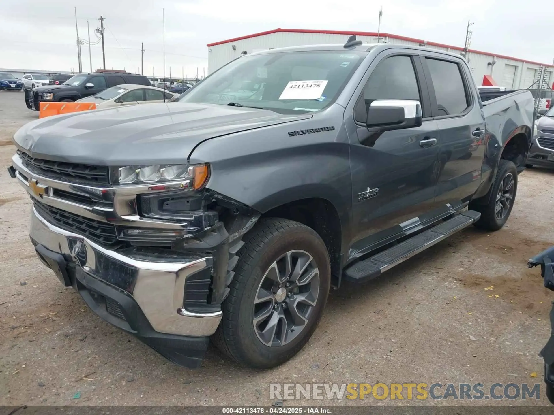 2 Photograph of a damaged car 3GCPWCED5MG133512 CHEVROLET SILVERADO 1500 2021