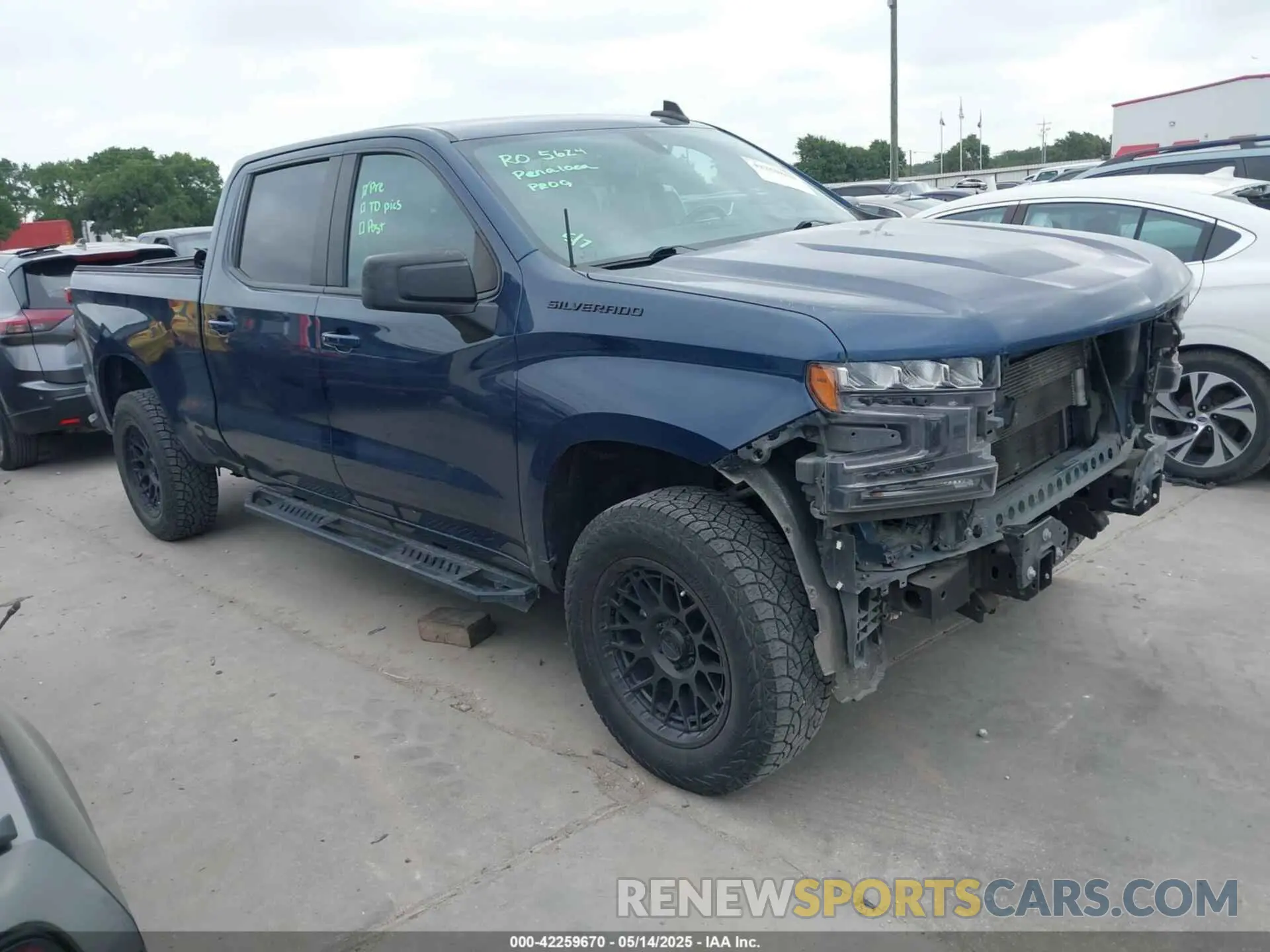 1 Photograph of a damaged car 3GCPWCEDXMG347007 CHEVROLET SILVERADO 1500 2021