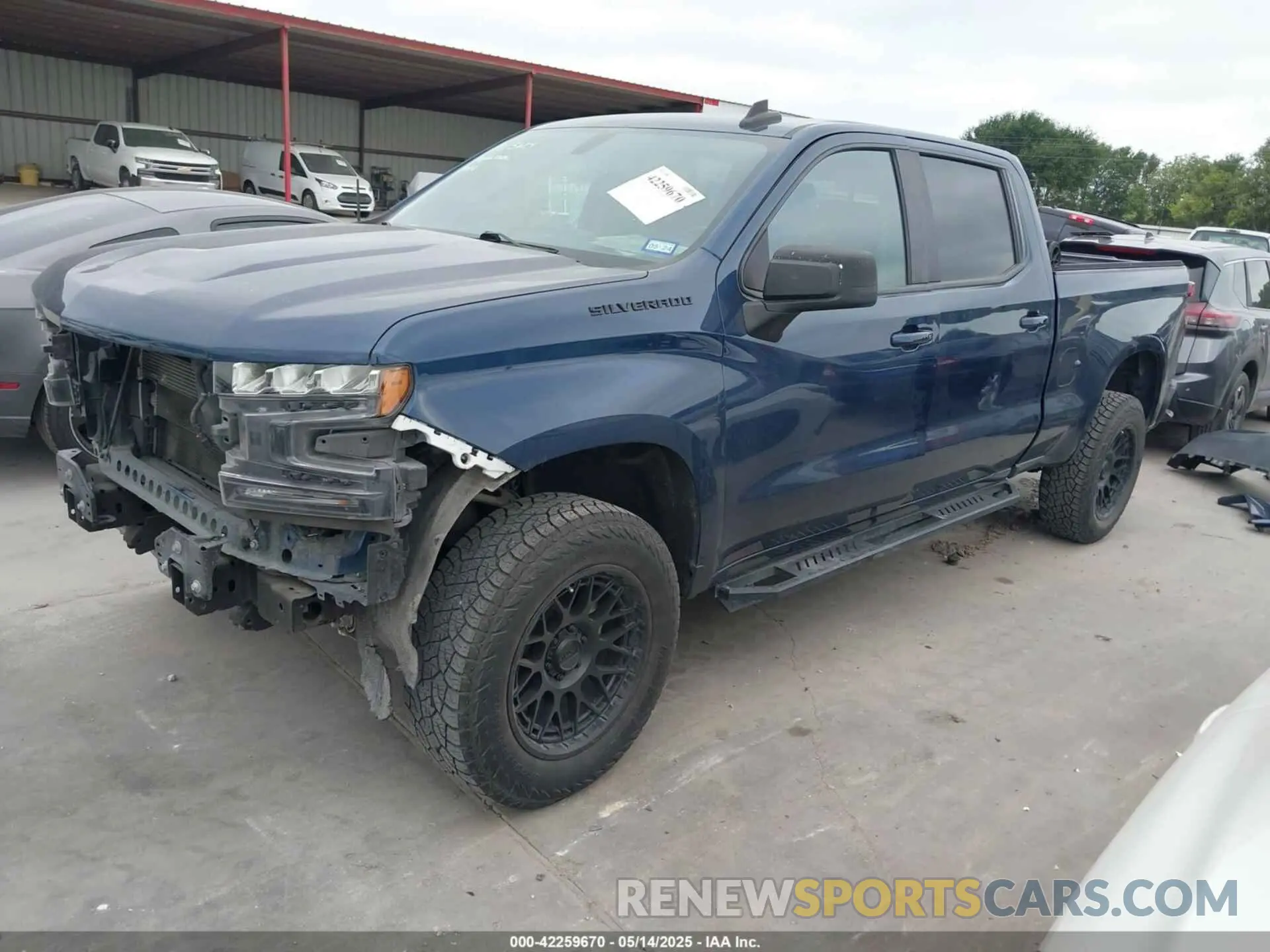 2 Photograph of a damaged car 3GCPWCEDXMG347007 CHEVROLET SILVERADO 1500 2021