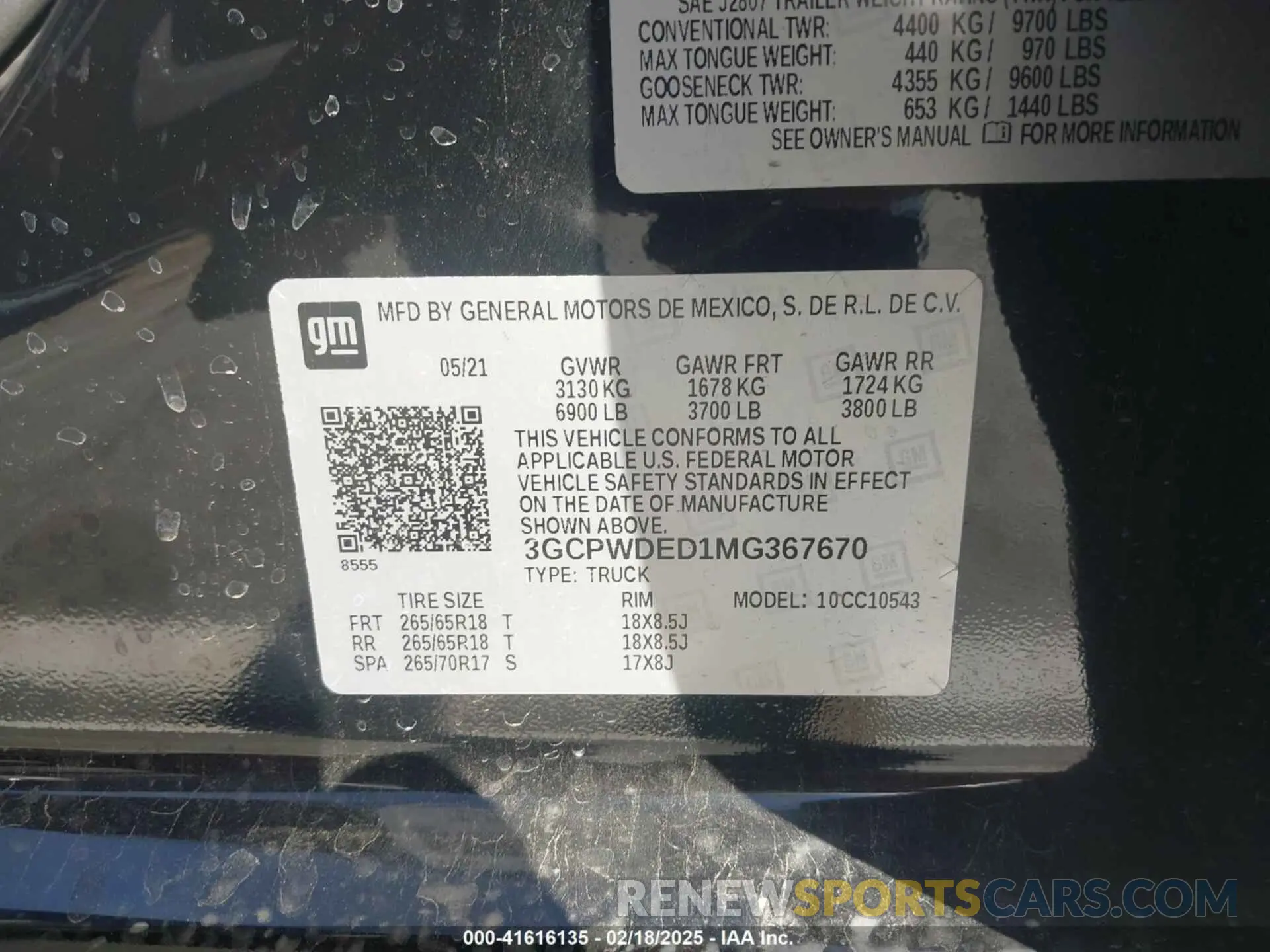 9 Photograph of a damaged car 3GCPWDED1MG367670 CHEVROLET SILVERADO 1500 2021