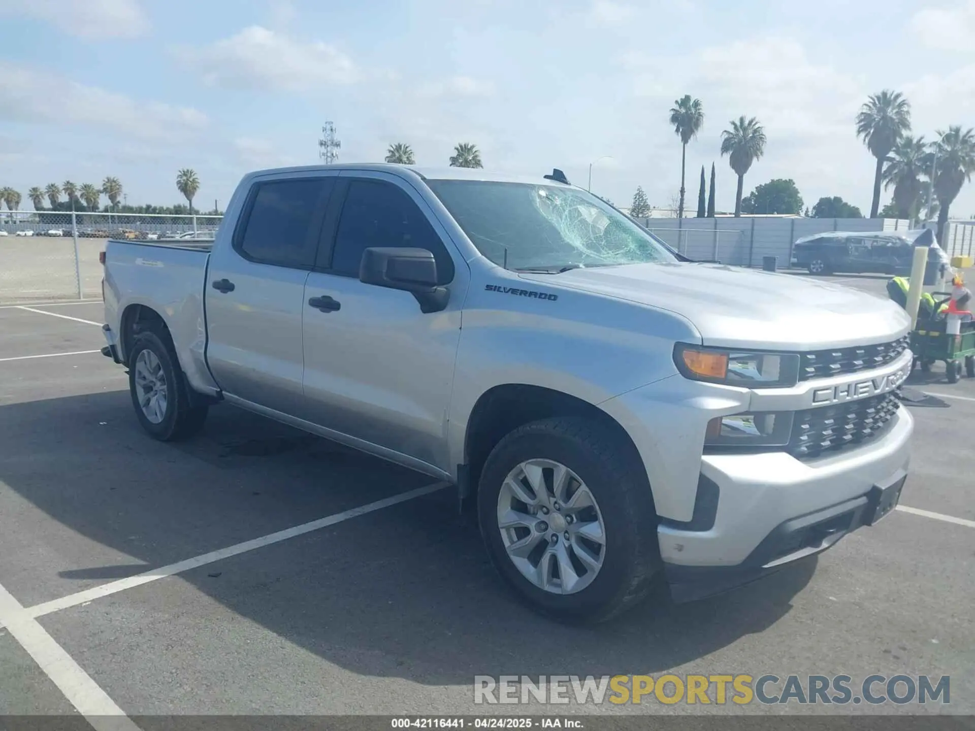 1 Photograph of a damaged car 3GCPYBEK2MG346534 CHEVROLET SILVERADO 1500 2021