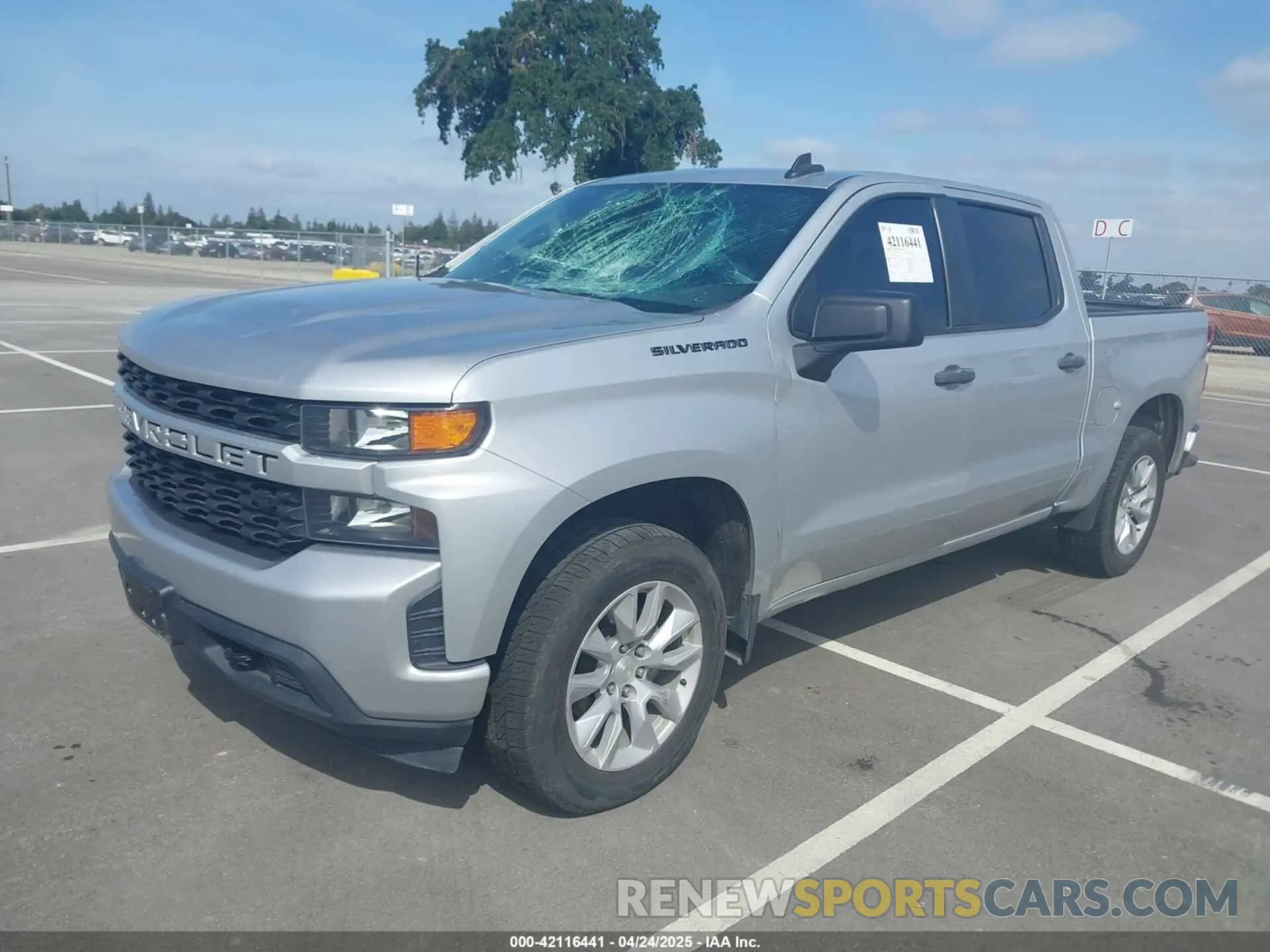 2 Photograph of a damaged car 3GCPYBEK2MG346534 CHEVROLET SILVERADO 1500 2021