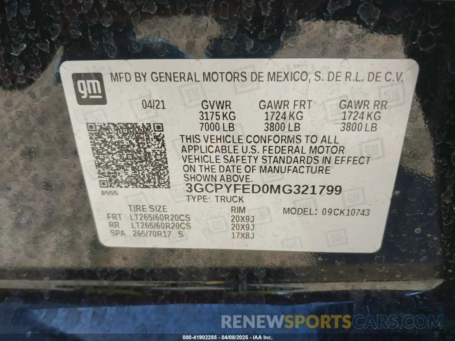9 Фотография поврежденного автомобиля 3GCPYFED0MG321799 CHEVROLET SILVERADO 1500 2021