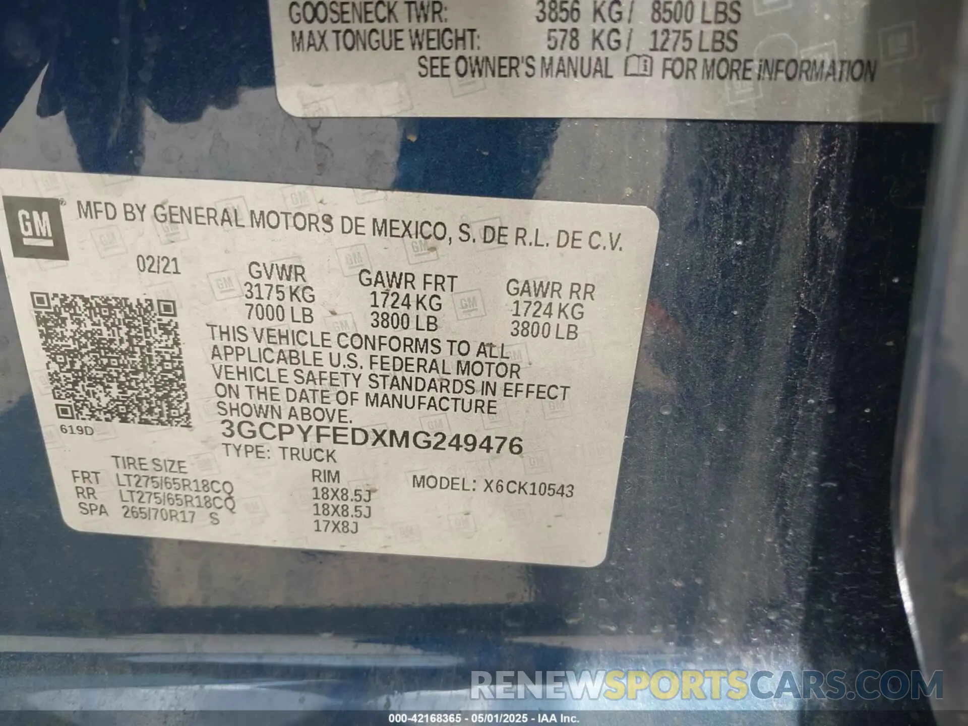 9 Photograph of a damaged car 3GCPYFEDXMG249476 CHEVROLET SILVERADO 1500 2021