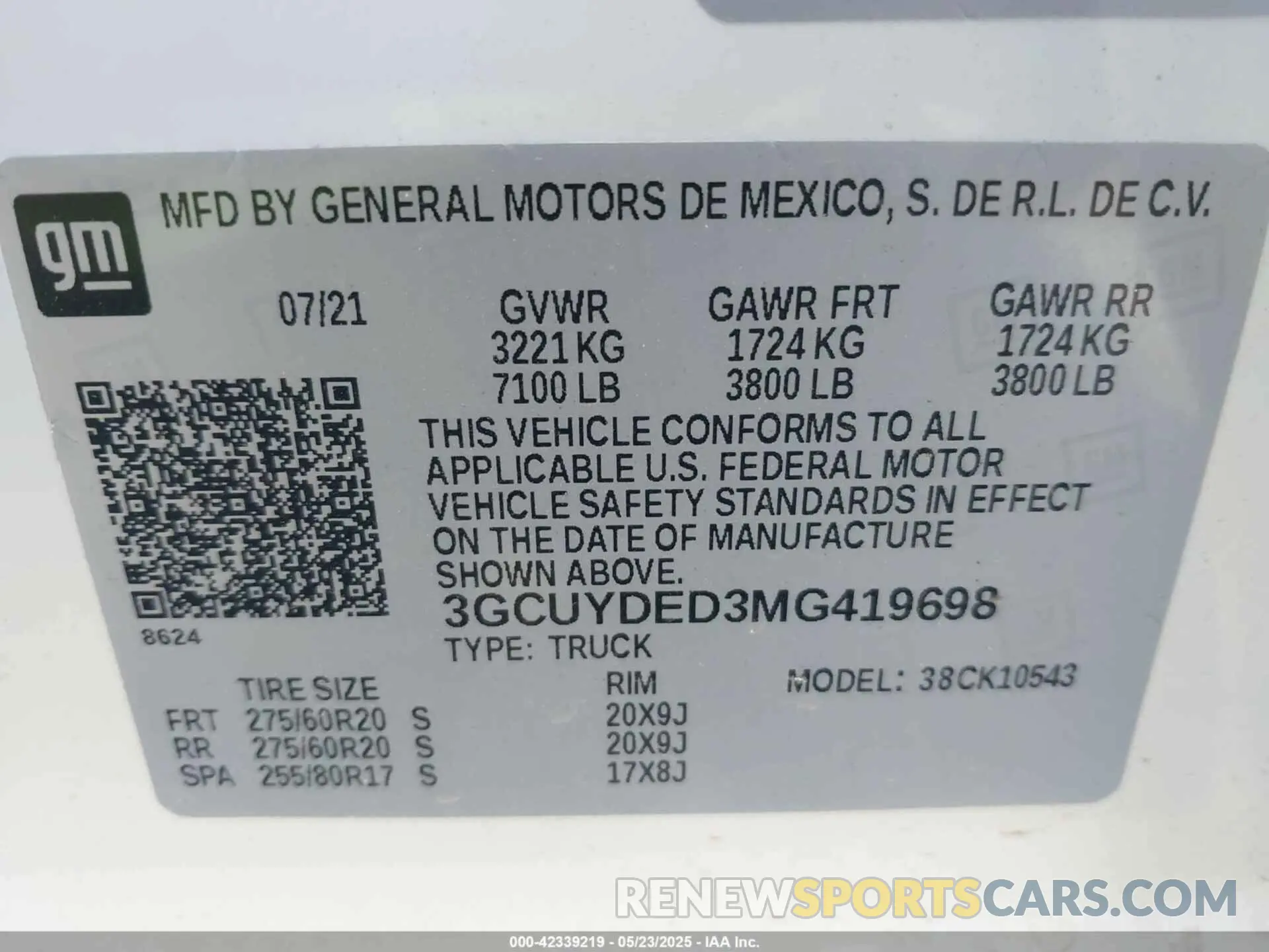 9 Photograph of a damaged car 3GCUYDED3MG419698 CHEVROLET SILVERADO 1500 2021