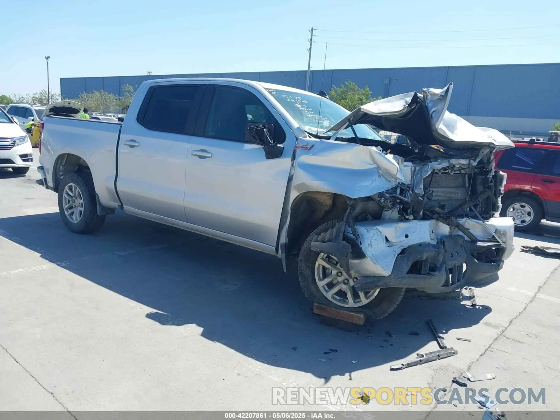 1 Photograph of a damaged car 3GCUYEET4MG138815 CHEVROLET SILVERADO 1500 2021