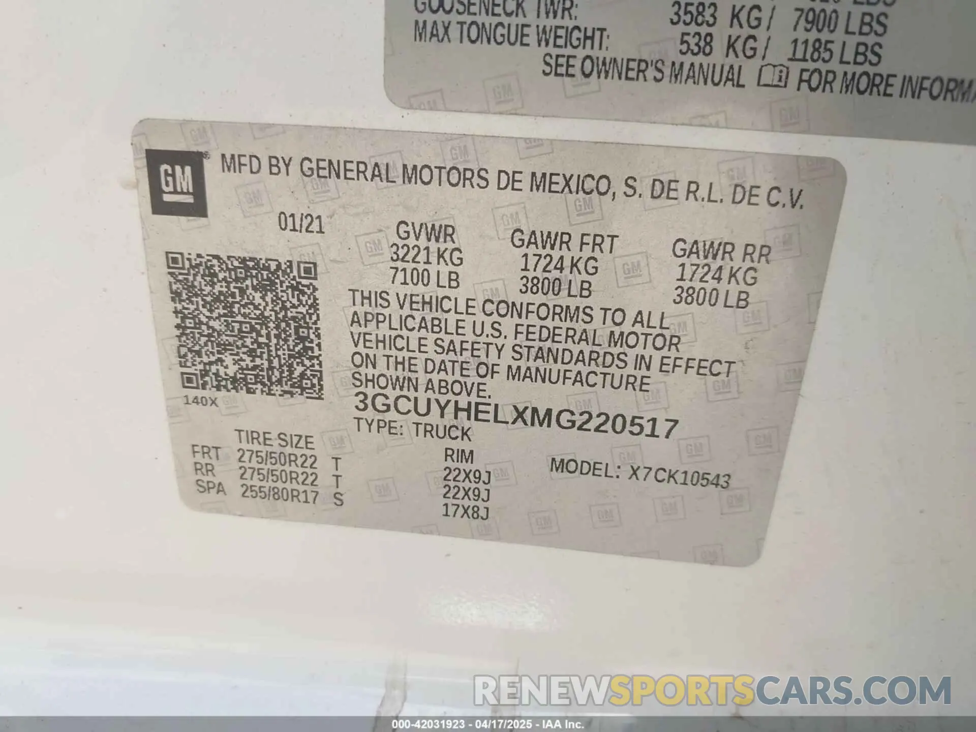 9 Фотография поврежденного автомобиля 3GCUYHELXMG220517 CHEVROLET SILVERADO 1500 2021