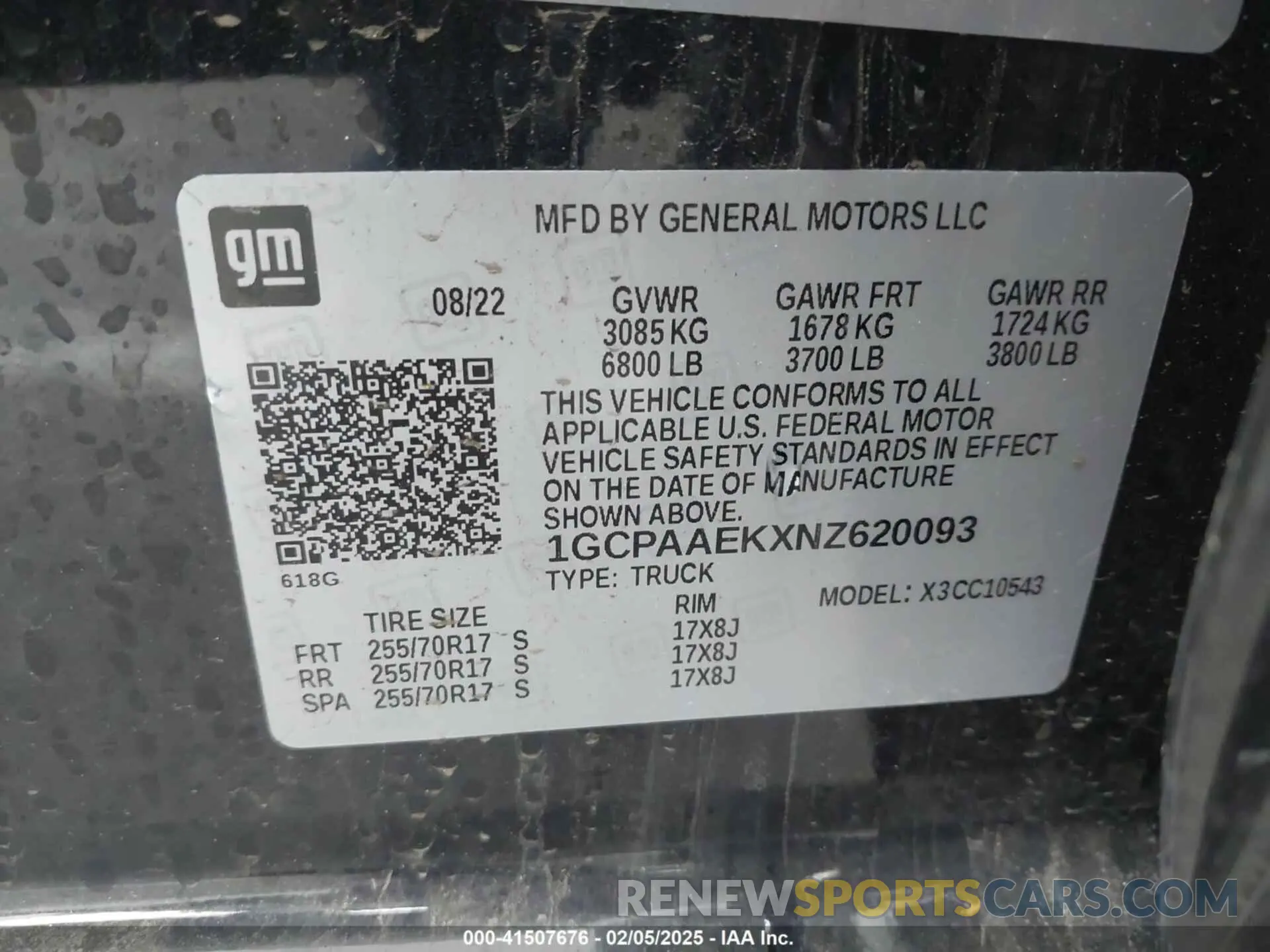 9 Фотография поврежденного автомобиля 1GCPAAEKXNZ620093 CHEVROLET SILVERADO 1500 2022