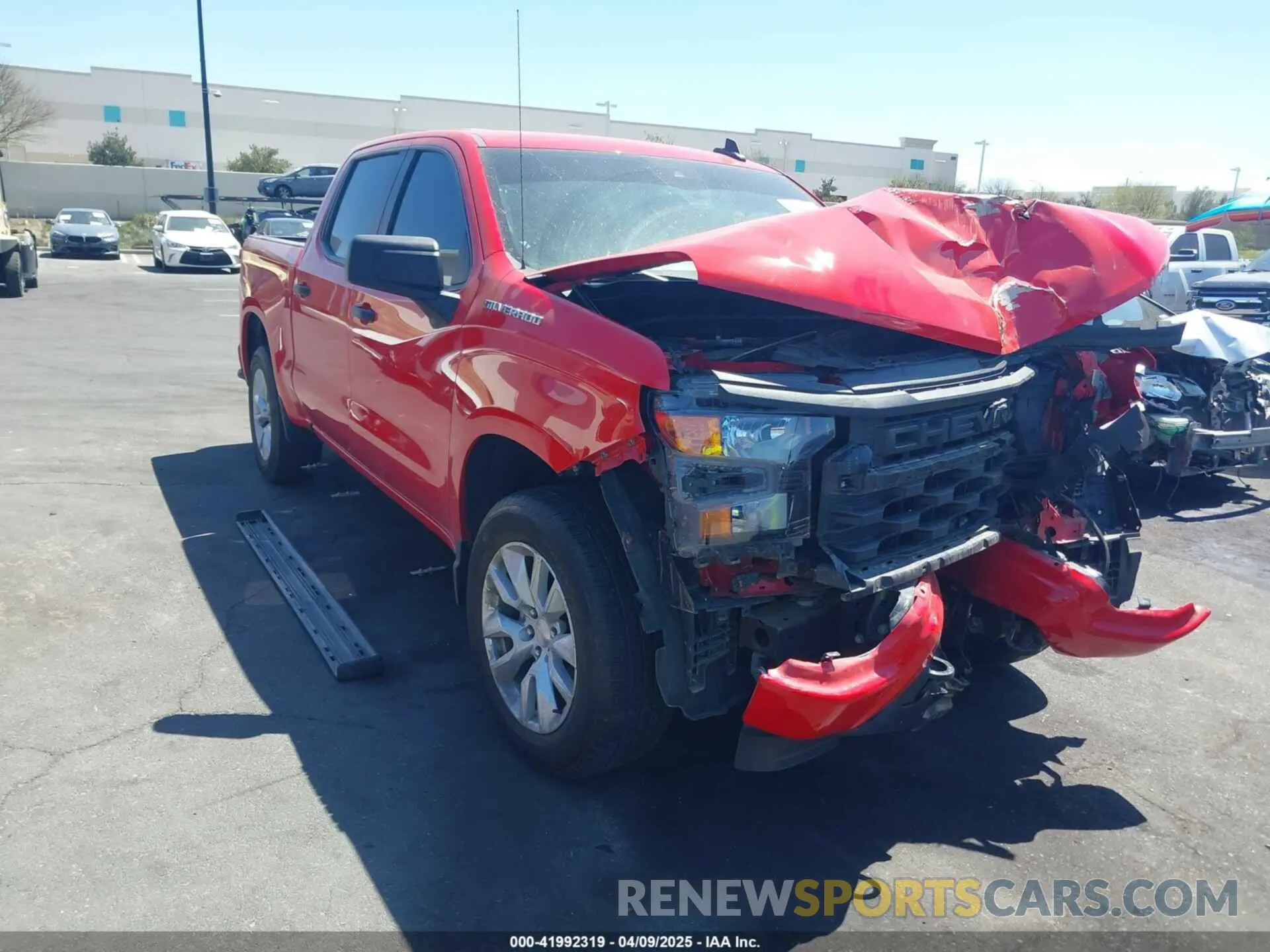 1 Photograph of a damaged car 1GCPABEK1NZ638925 CHEVROLET SILVERADO 1500 2022