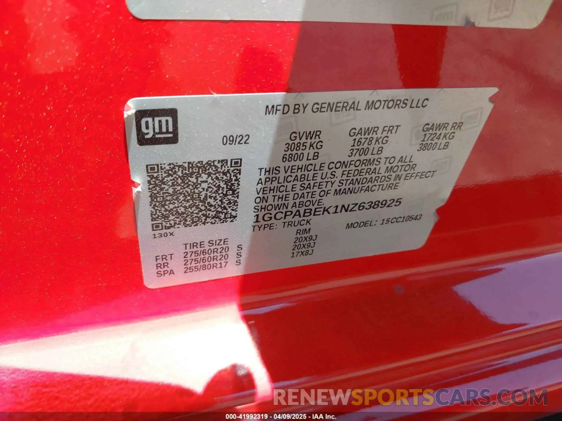 9 Photograph of a damaged car 1GCPABEK1NZ638925 CHEVROLET SILVERADO 1500 2022