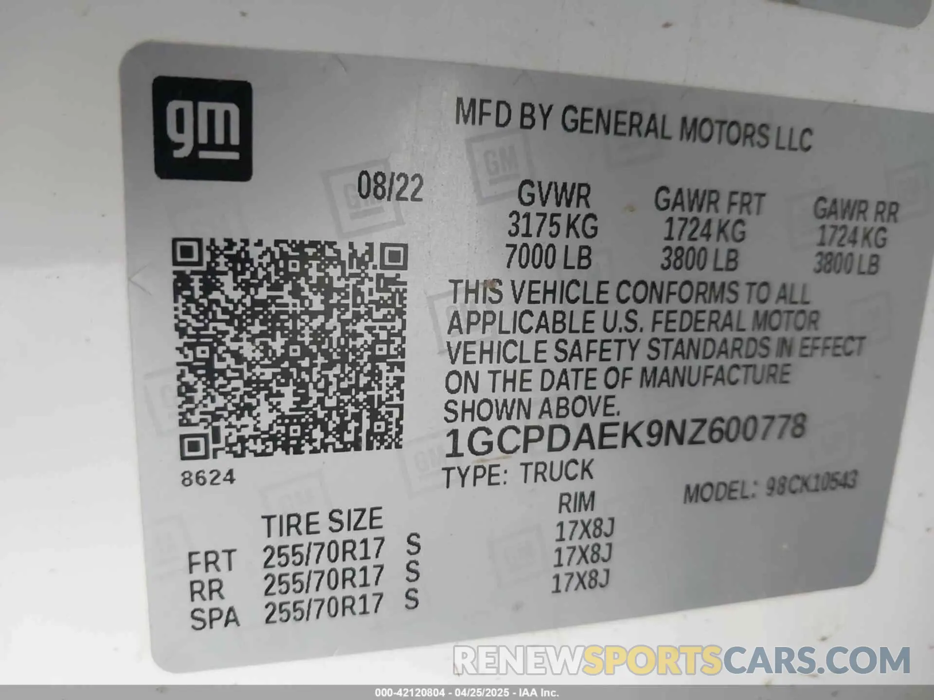 9 Photograph of a damaged car 1GCPDAEK9NZ600778 CHEVROLET SILVERADO 1500 2022