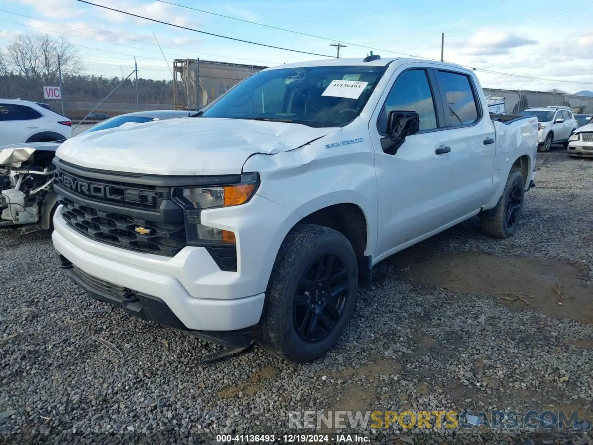 2 Photograph of a damaged car 1GCPDBEKXNZ599159 CHEVROLET SILVERADO 1500 2022