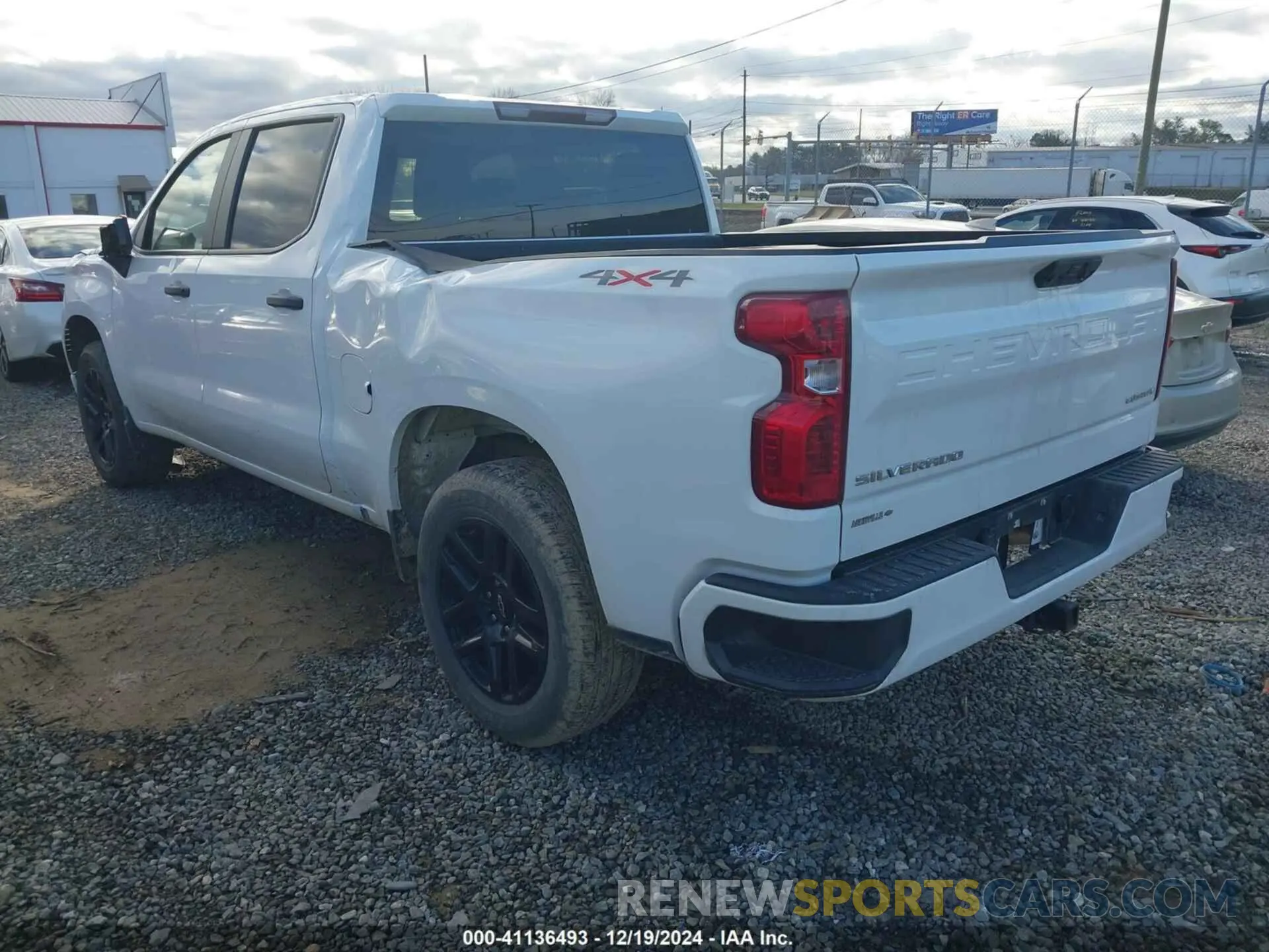 3 Photograph of a damaged car 1GCPDBEKXNZ599159 CHEVROLET SILVERADO 1500 2022
