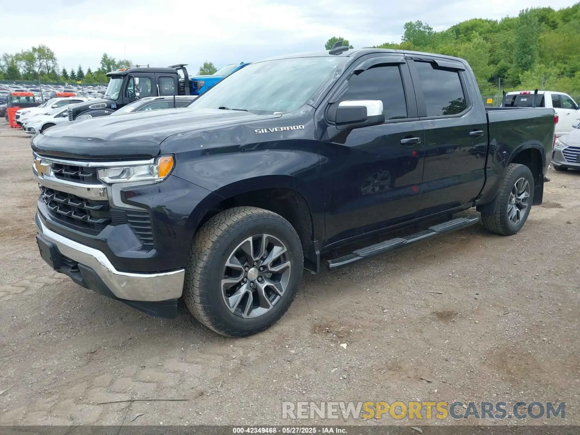 2 Photograph of a damaged car 1GCPDKEK7NZ585123 CHEVROLET SILVERADO 1500 2022