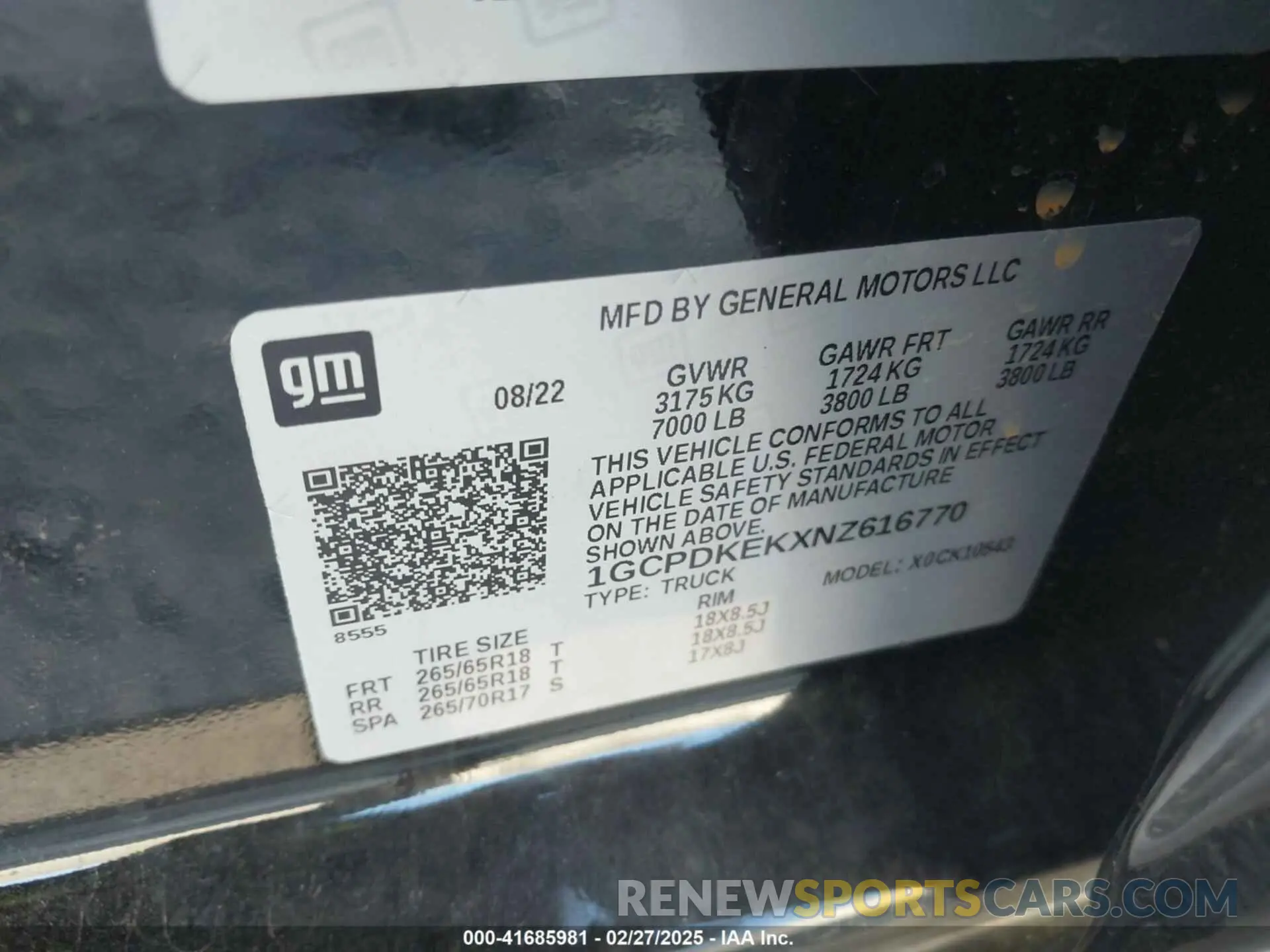 9 Фотография поврежденного автомобиля 1GCPDKEKXNZ616770 CHEVROLET SILVERADO 1500 2022