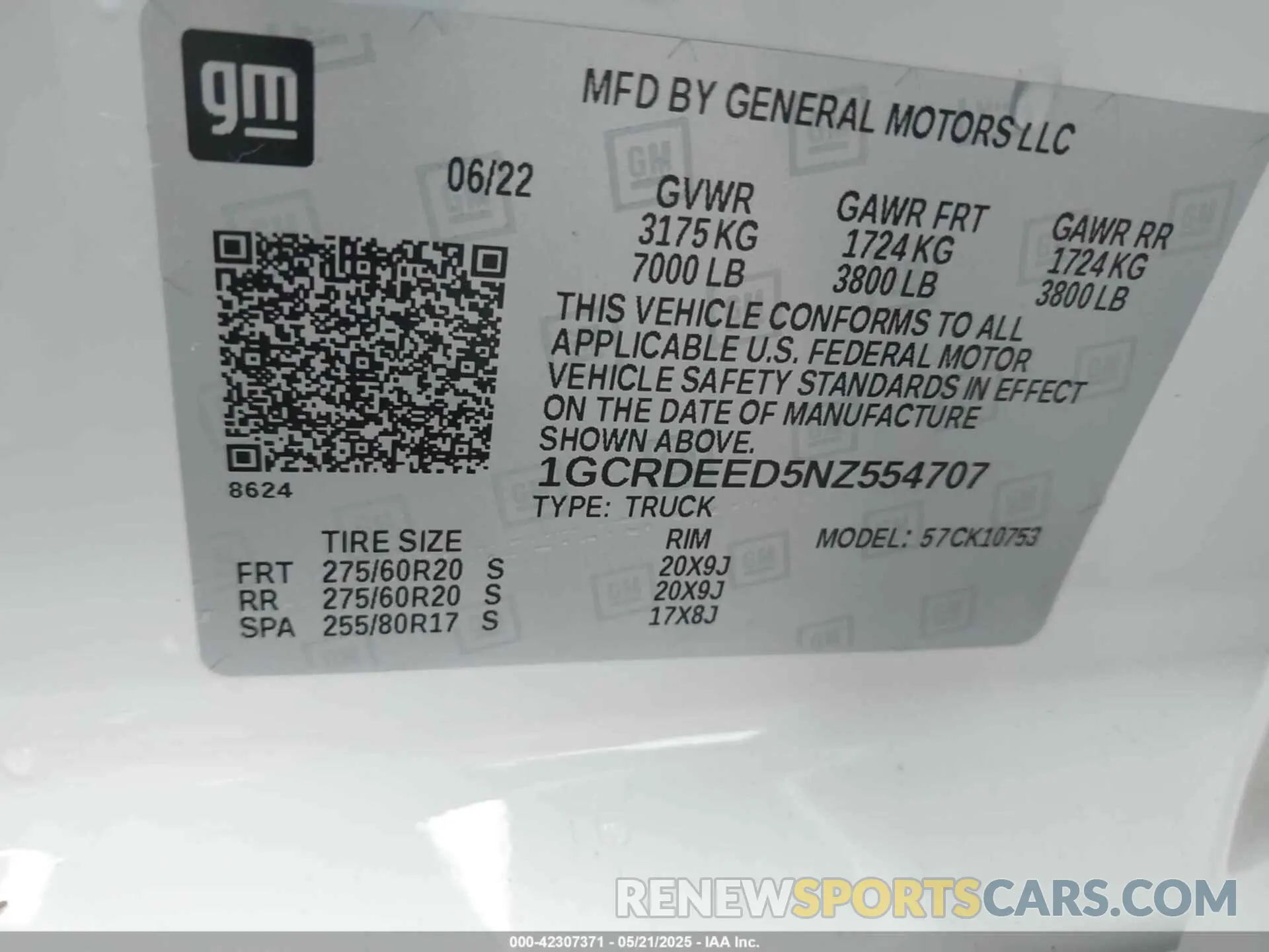 9 Photograph of a damaged car 1GCRDEED5NZ554707 CHEVROLET SILVERADO 1500 2022
