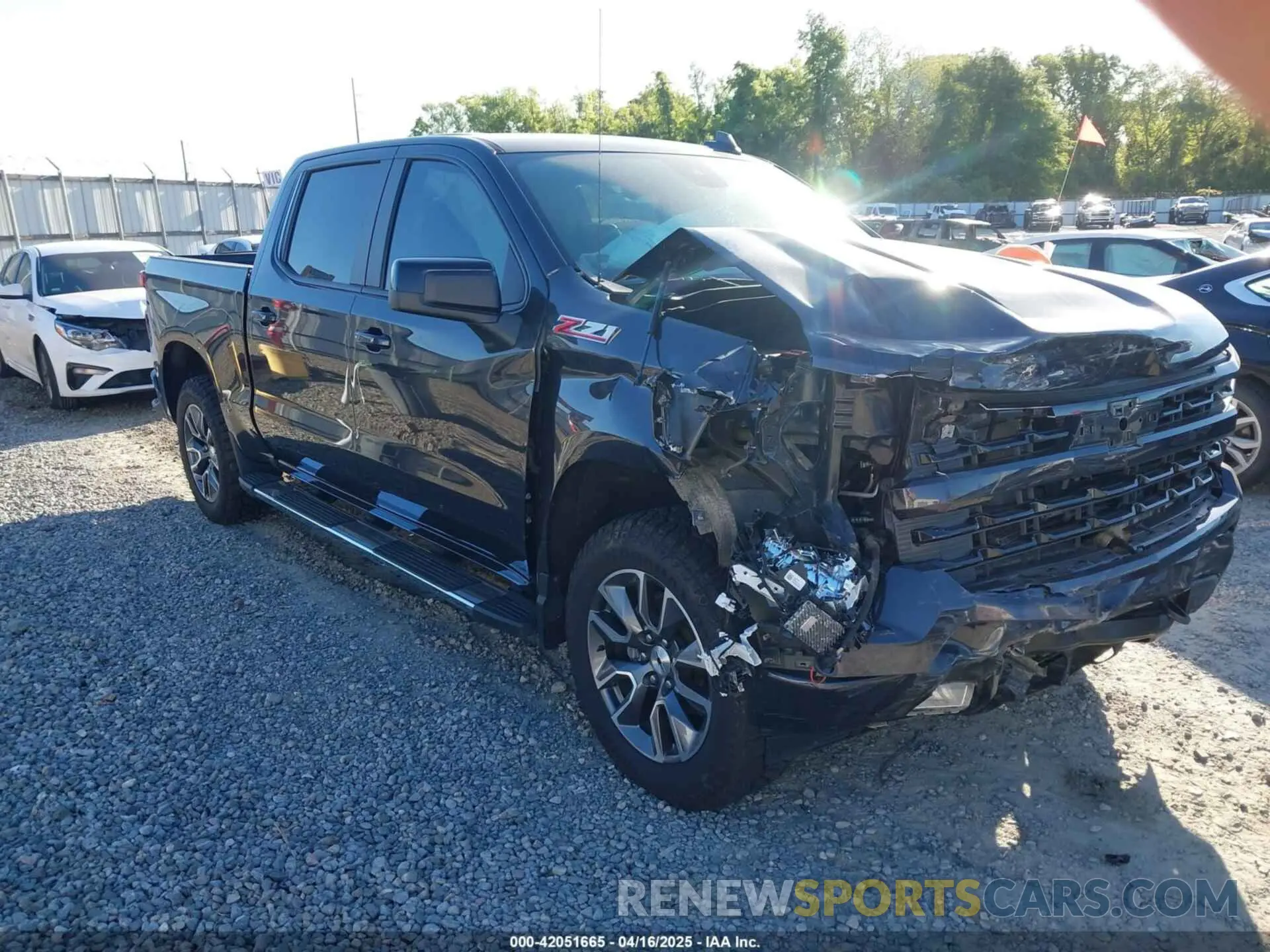 1 Photograph of a damaged car 1GCUDEEDXNZ568970 CHEVROLET SILVERADO 1500 2022