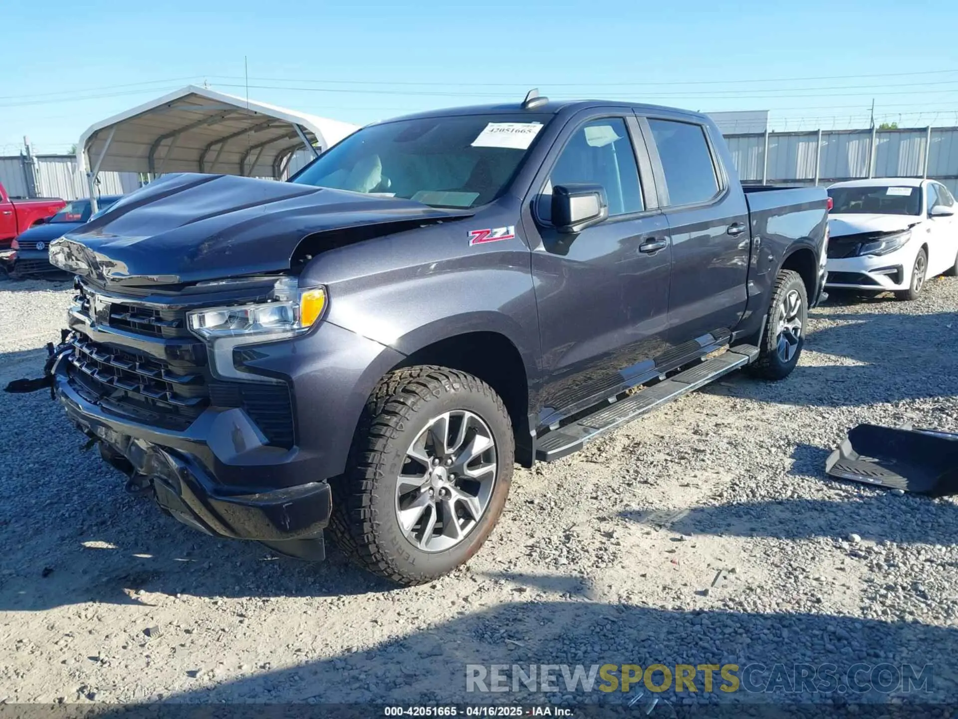 2 Photograph of a damaged car 1GCUDEEDXNZ568970 CHEVROLET SILVERADO 1500 2022