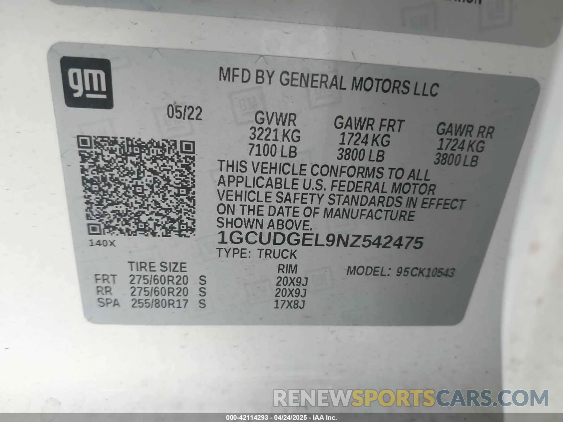 9 Фотография поврежденного автомобиля 1GCUDGEL9NZ542475 CHEVROLET SILVERADO 1500 2022