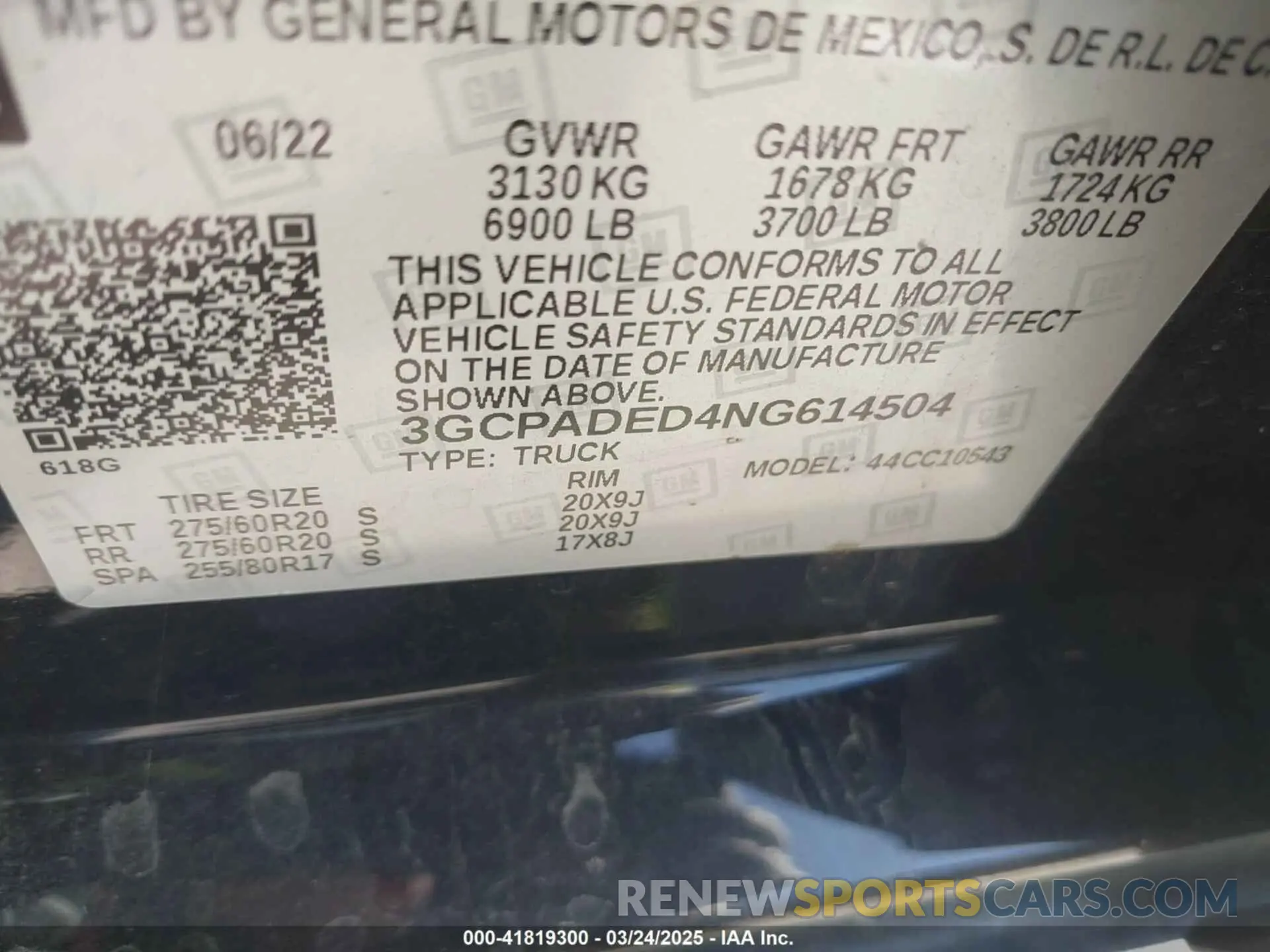 9 Photograph of a damaged car 3GCPADED4NG614504 CHEVROLET SILVERADO 1500 2022