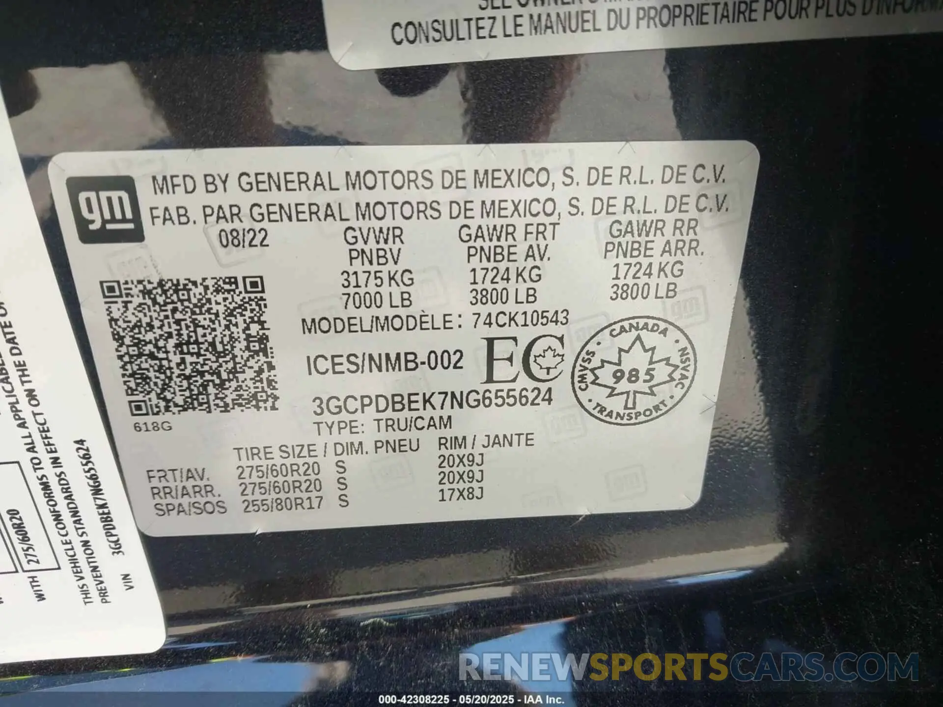 9 Photograph of a damaged car 3GCPDBEK7NG655624 CHEVROLET SILVERADO 1500 2022