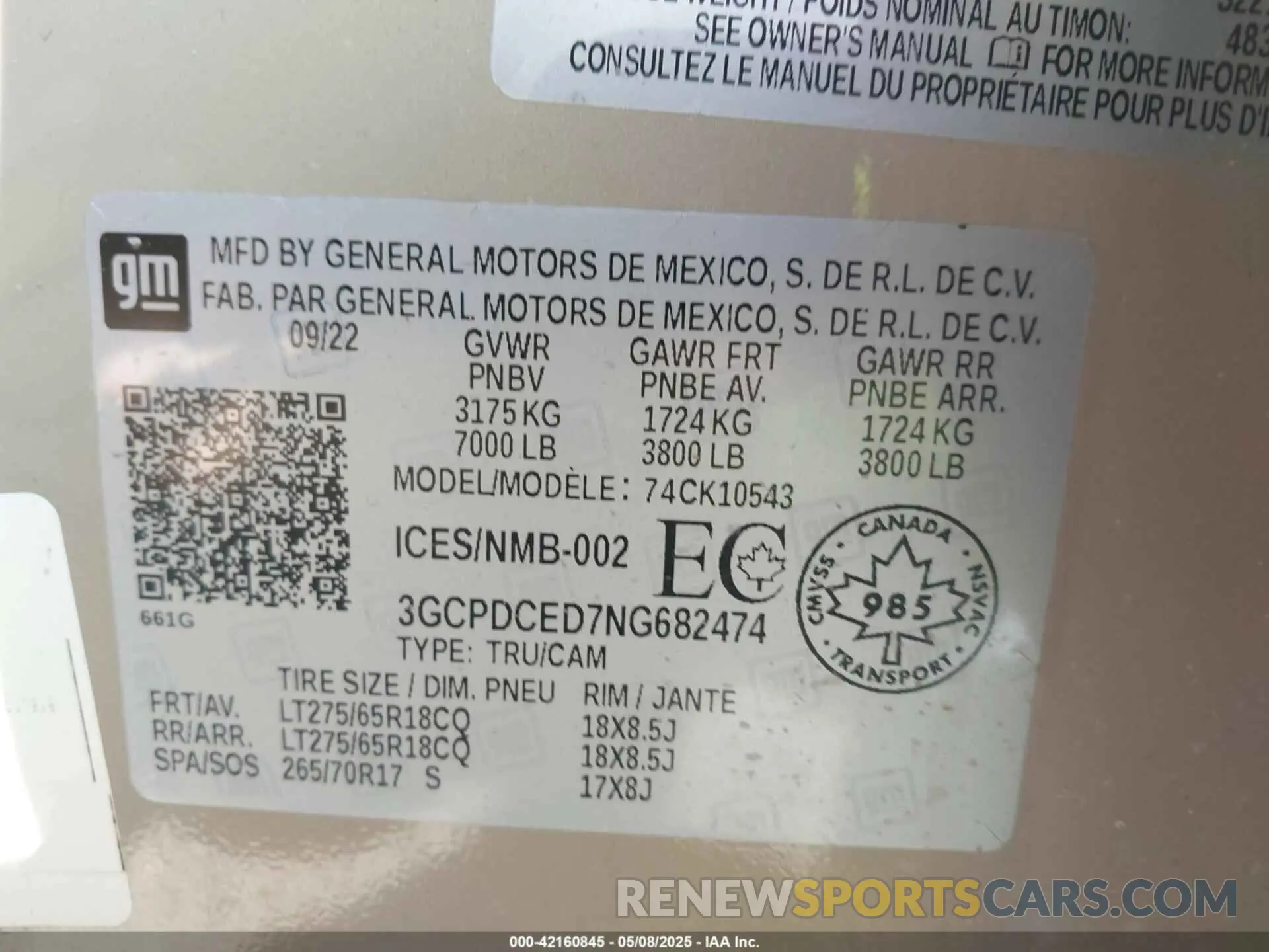 9 Photograph of a damaged car 3GCPDCED7NG682474 CHEVROLET SILVERADO 1500 2022