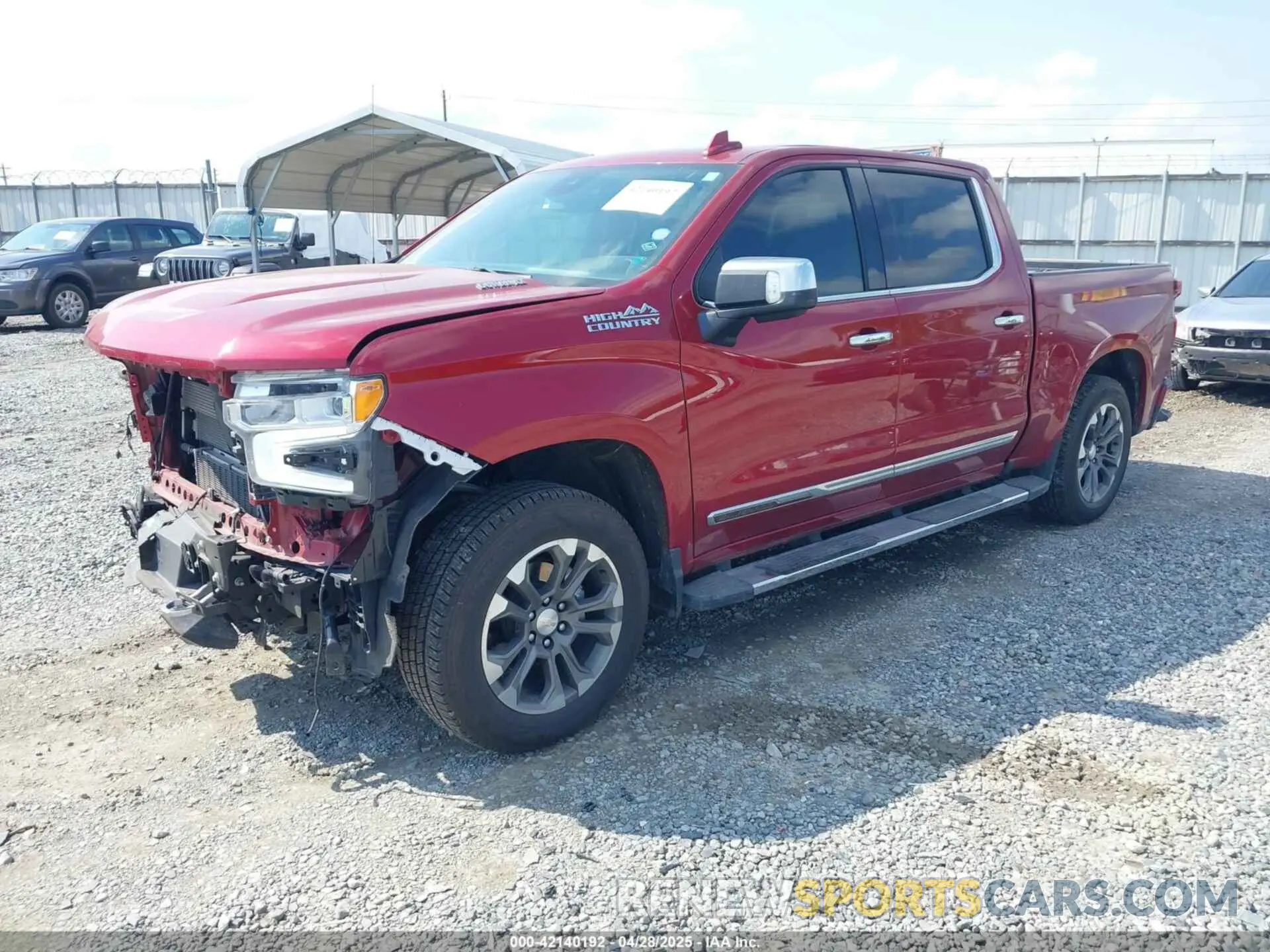 2 Photograph of a damaged car 3GCUDJET3NG593998 CHEVROLET SILVERADO 1500 2022