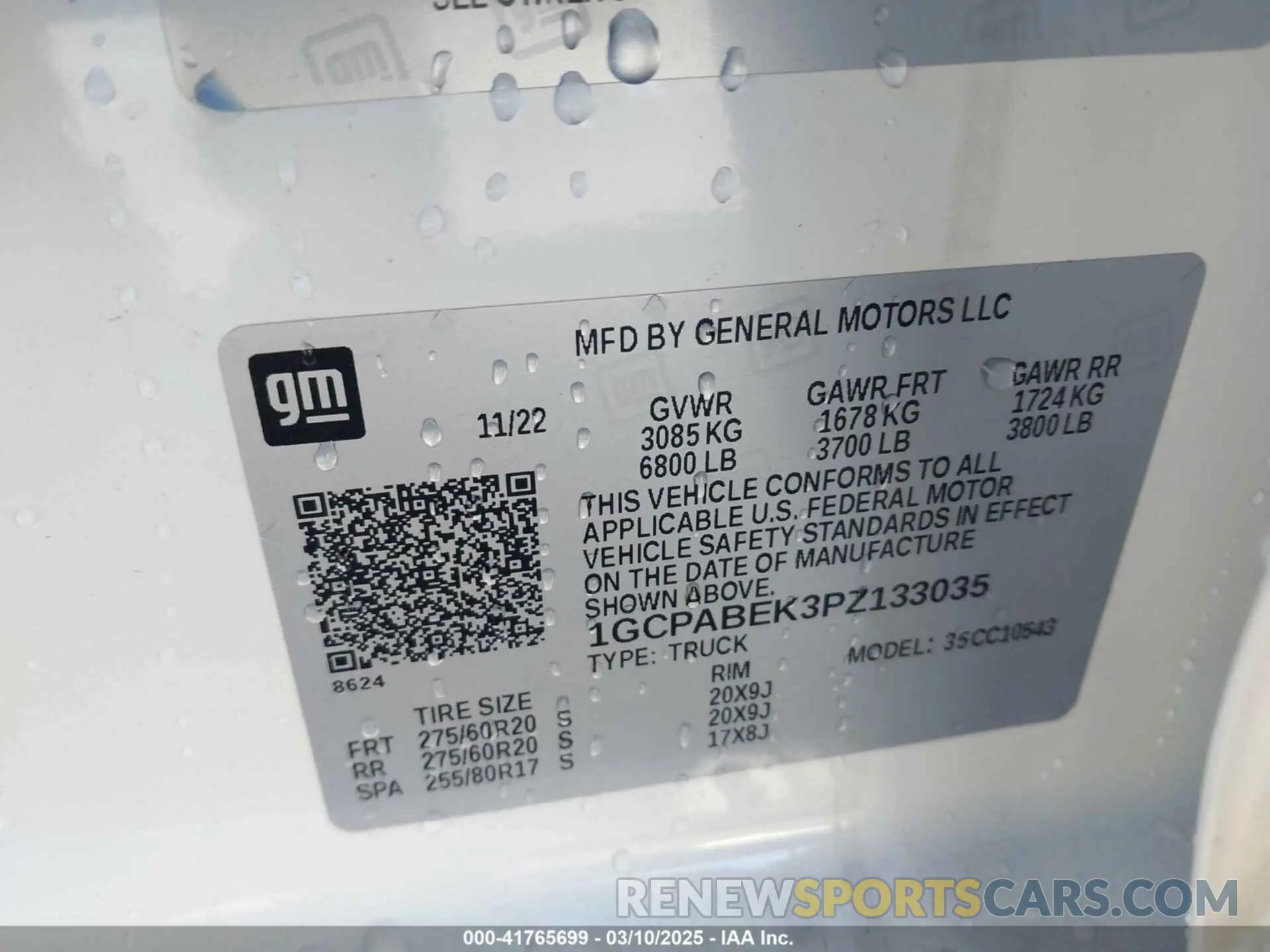 9 Фотография поврежденного автомобиля 1GCPABEK3PZ133035 CHEVROLET SILVERADO 1500 2023