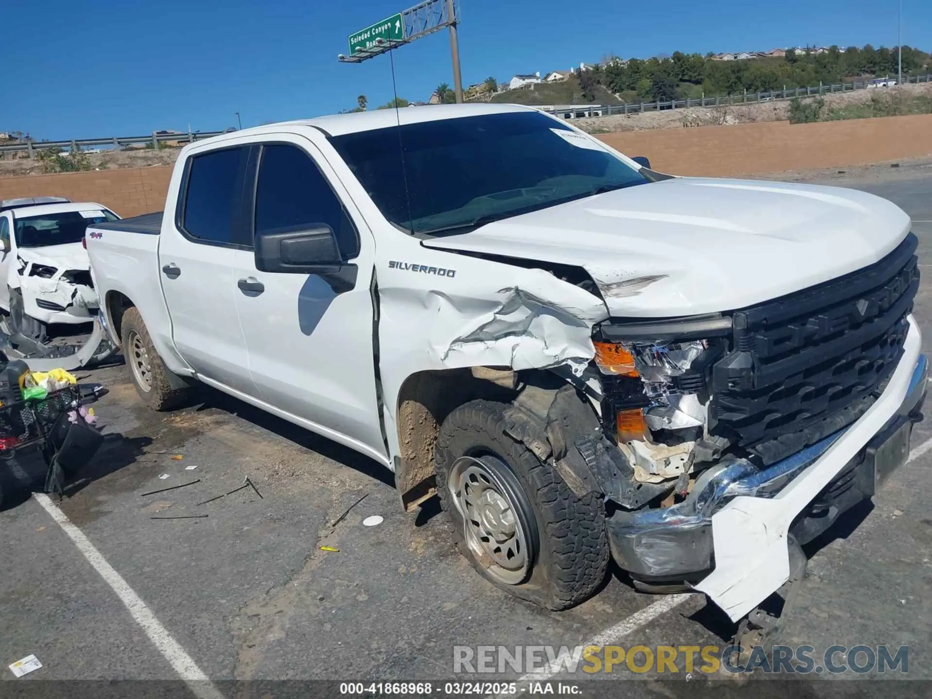 1 Photograph of a damaged car 1GCPDAEKXPZ160329 CHEVROLET SILVERADO 1500 2023