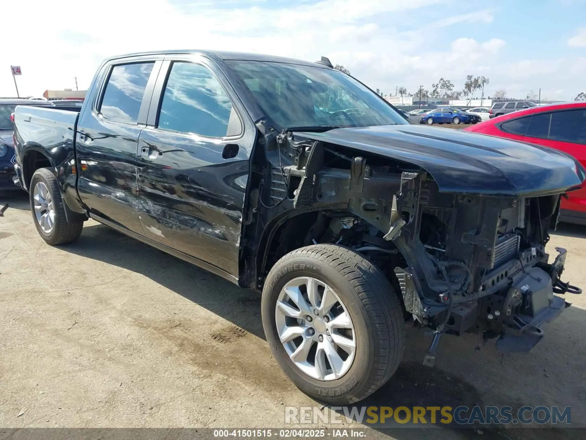 1 Photograph of a damaged car 1GCPDBEKXPZ107314 CHEVROLET SILVERADO 1500 2023