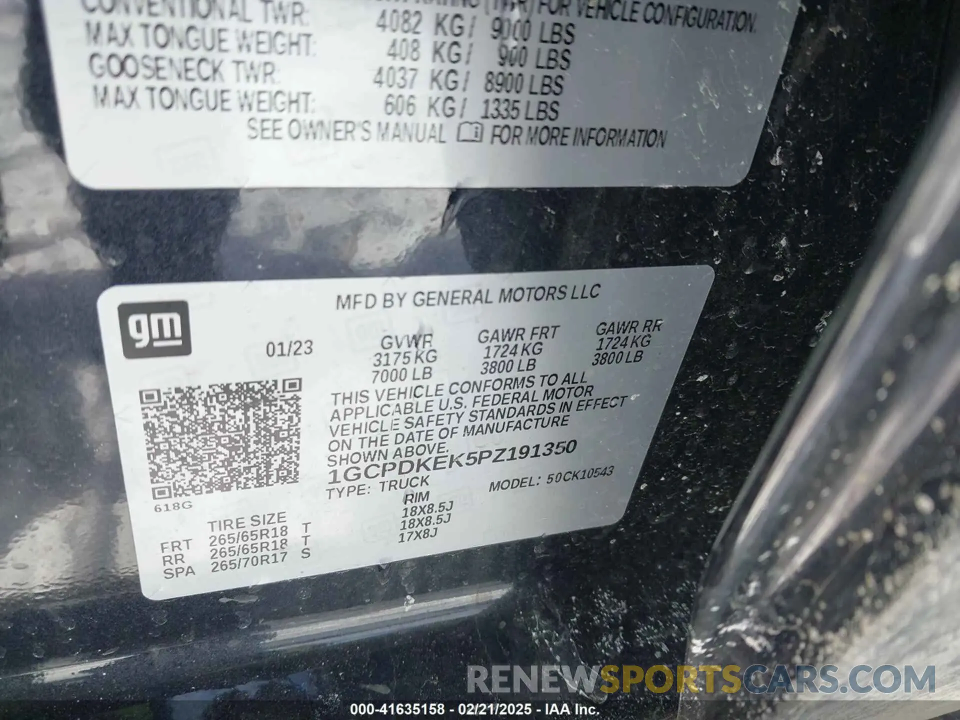 9 Фотография поврежденного автомобиля 1GCPDKEK5PZ191350 CHEVROLET SILVERADO 1500 2023