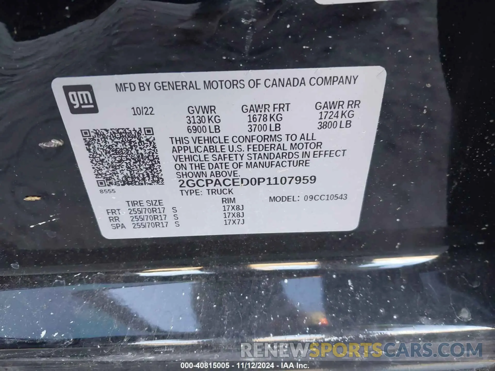 9 Фотография поврежденного автомобиля 2GCPACED0P1107959 CHEVROLET SILVERADO 1500 2023