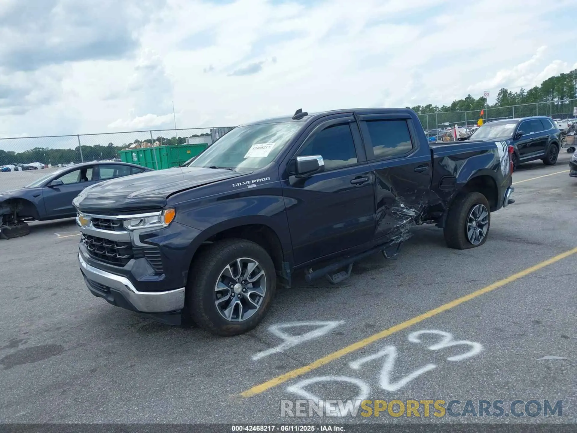 2 Photograph of a damaged car 2GCPACED2P1140798 CHEVROLET SILVERADO 1500 2023