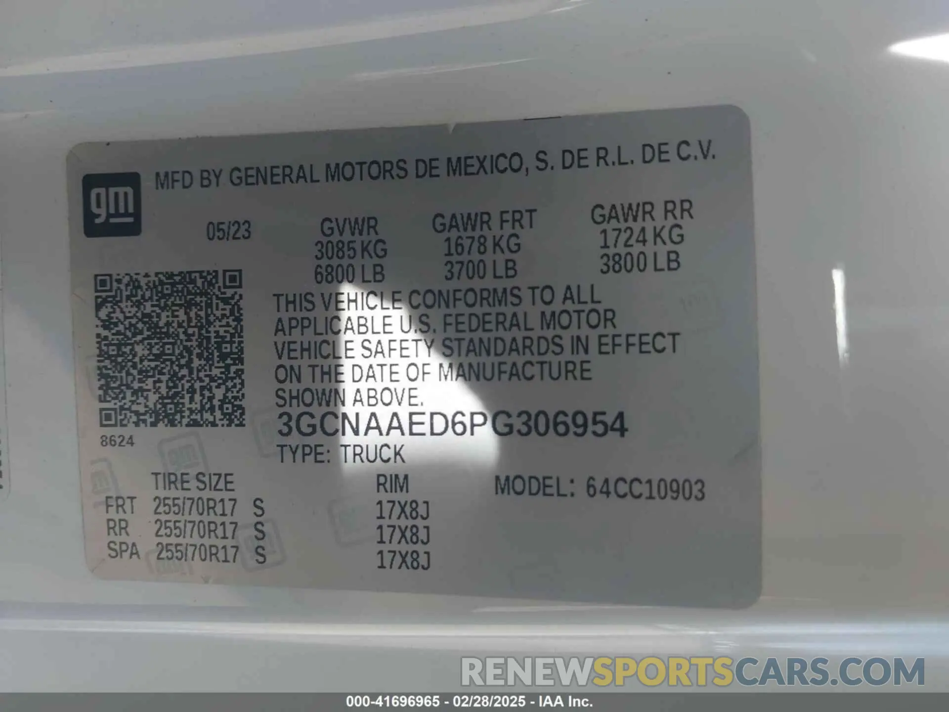9 Photograph of a damaged car 3GCNAAED6PG306954 CHEVROLET SILVERADO 1500 2023