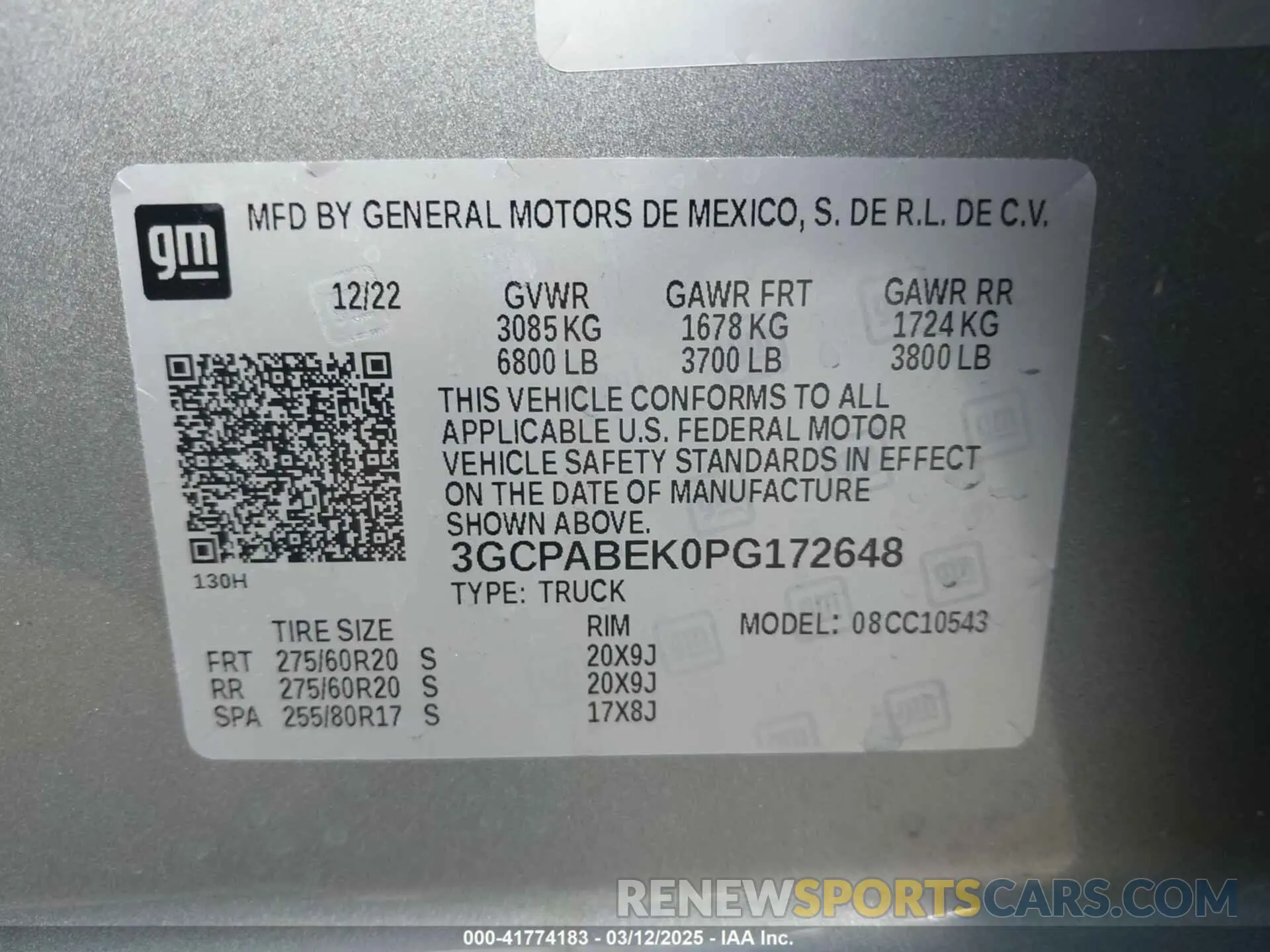 9 Фотография поврежденного автомобиля 3GCPABEK0PG172648 CHEVROLET SILVERADO 1500 2023