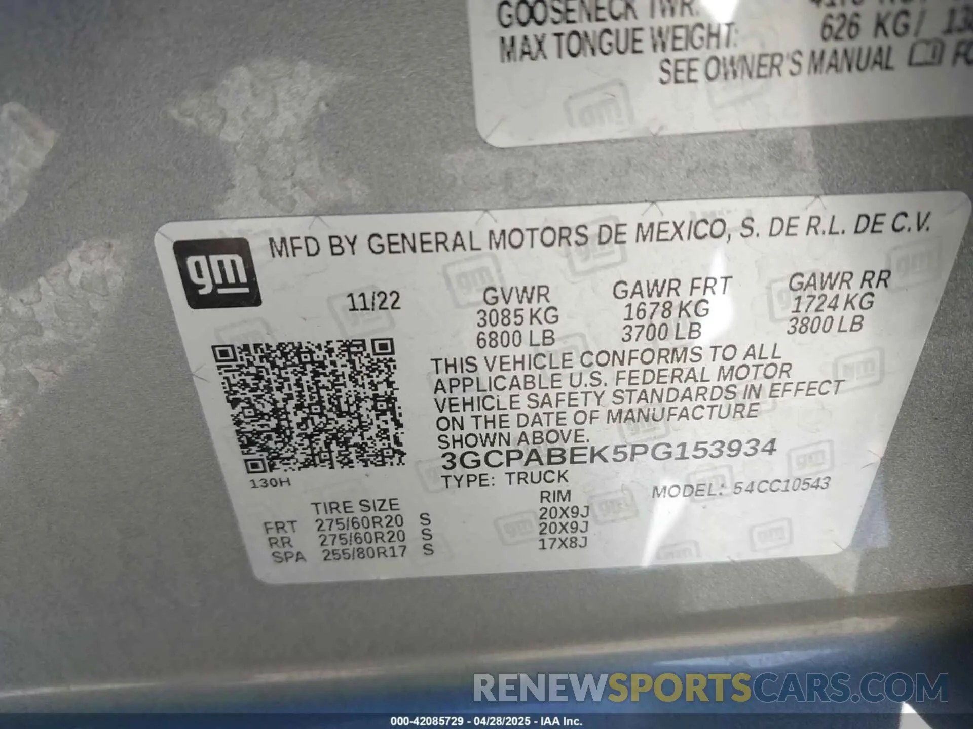 9 Фотография поврежденного автомобиля 3GCPABEK5PG153934 CHEVROLET SILVERADO 1500 2023