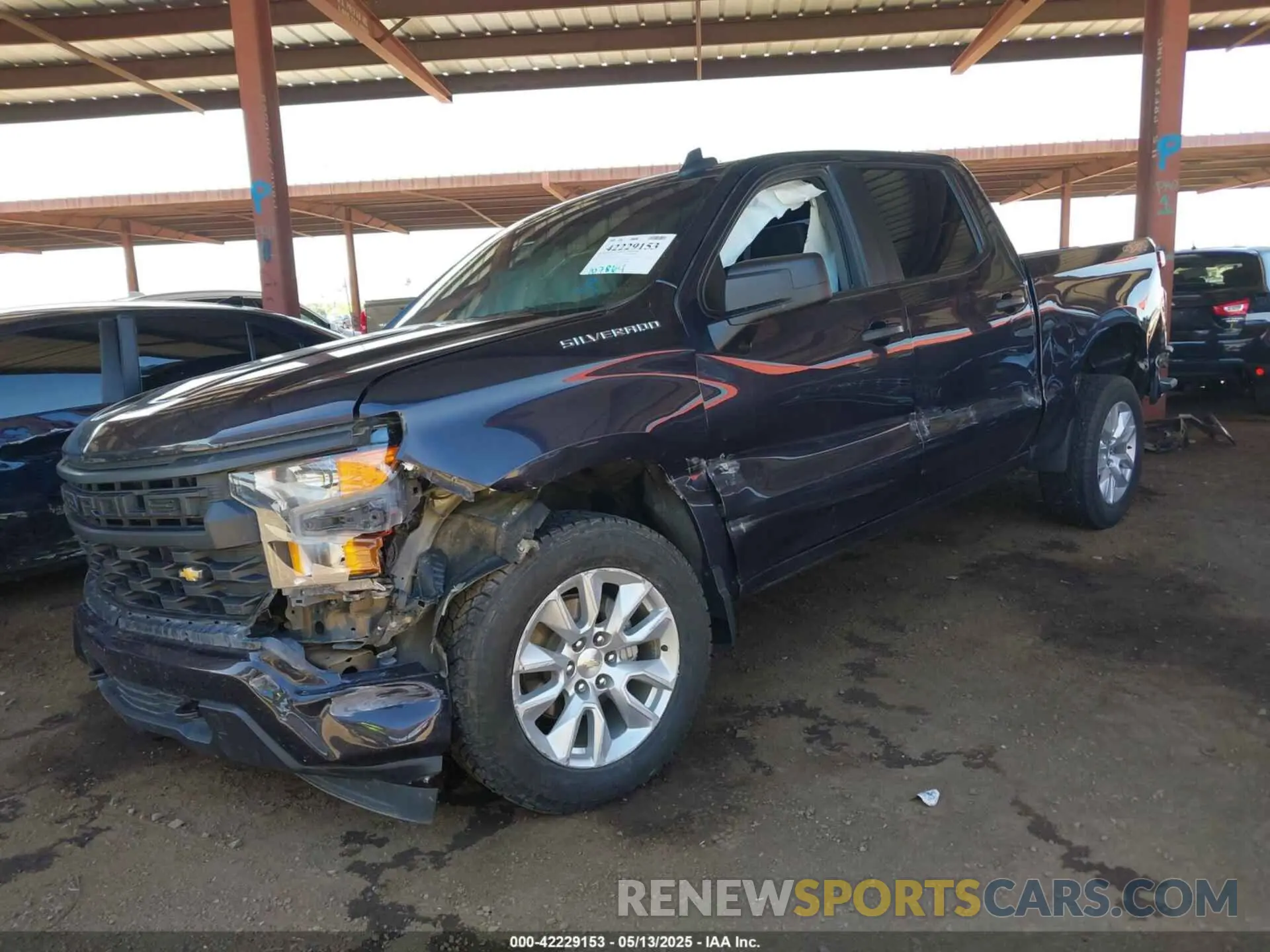 2 Photograph of a damaged car 3GCPDBEK4PG197124 CHEVROLET SILVERADO 1500 2023