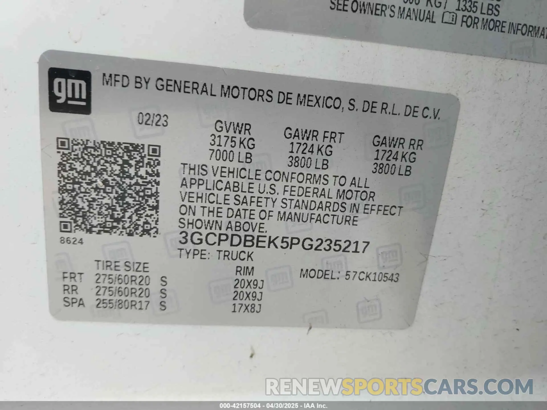 9 Фотография поврежденного автомобиля 3GCPDBEK5PG235217 CHEVROLET SILVERADO 1500 2023