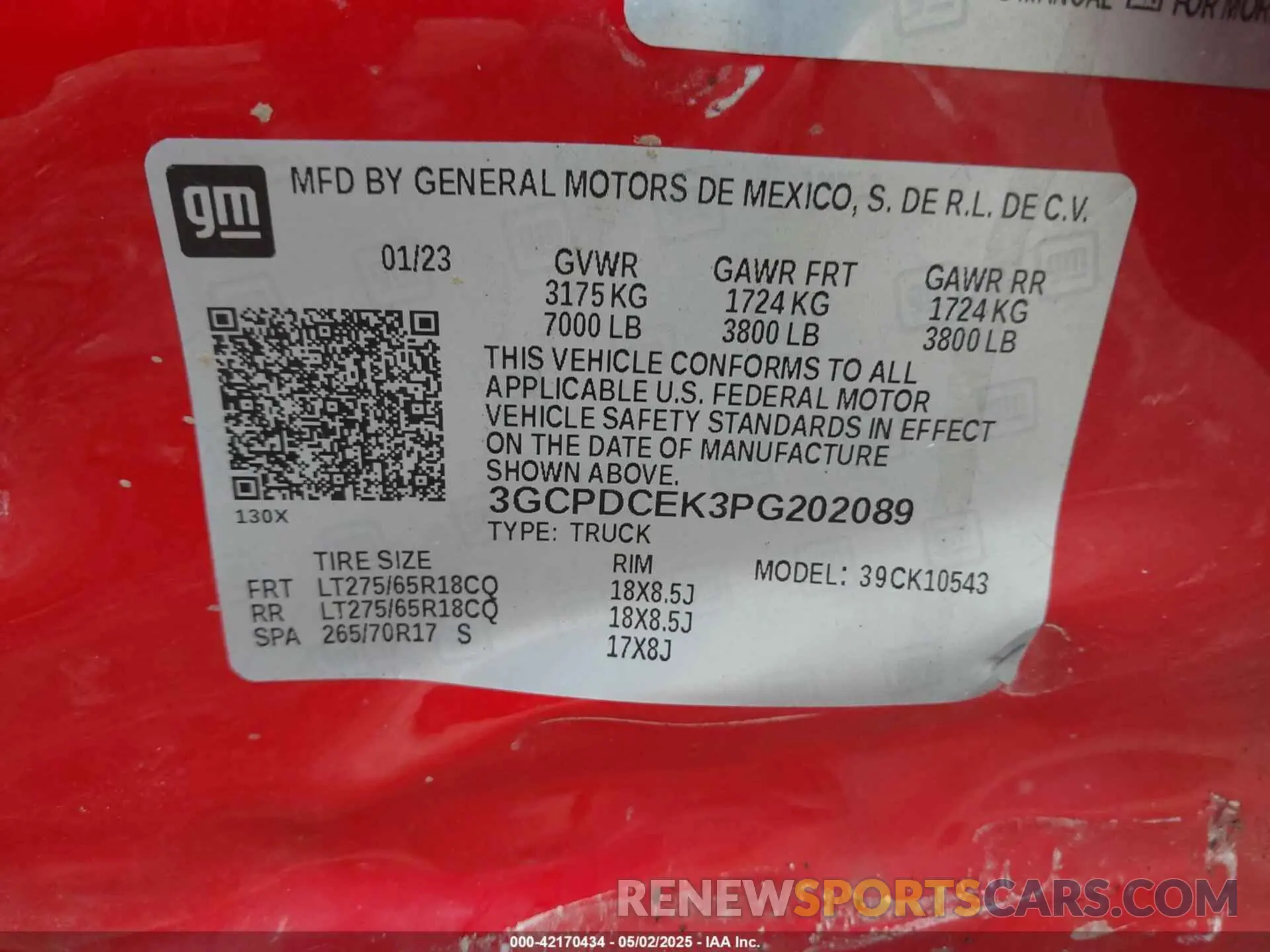 9 Photograph of a damaged car 3GCPDCEK3PG202089 CHEVROLET SILVERADO 1500 2023