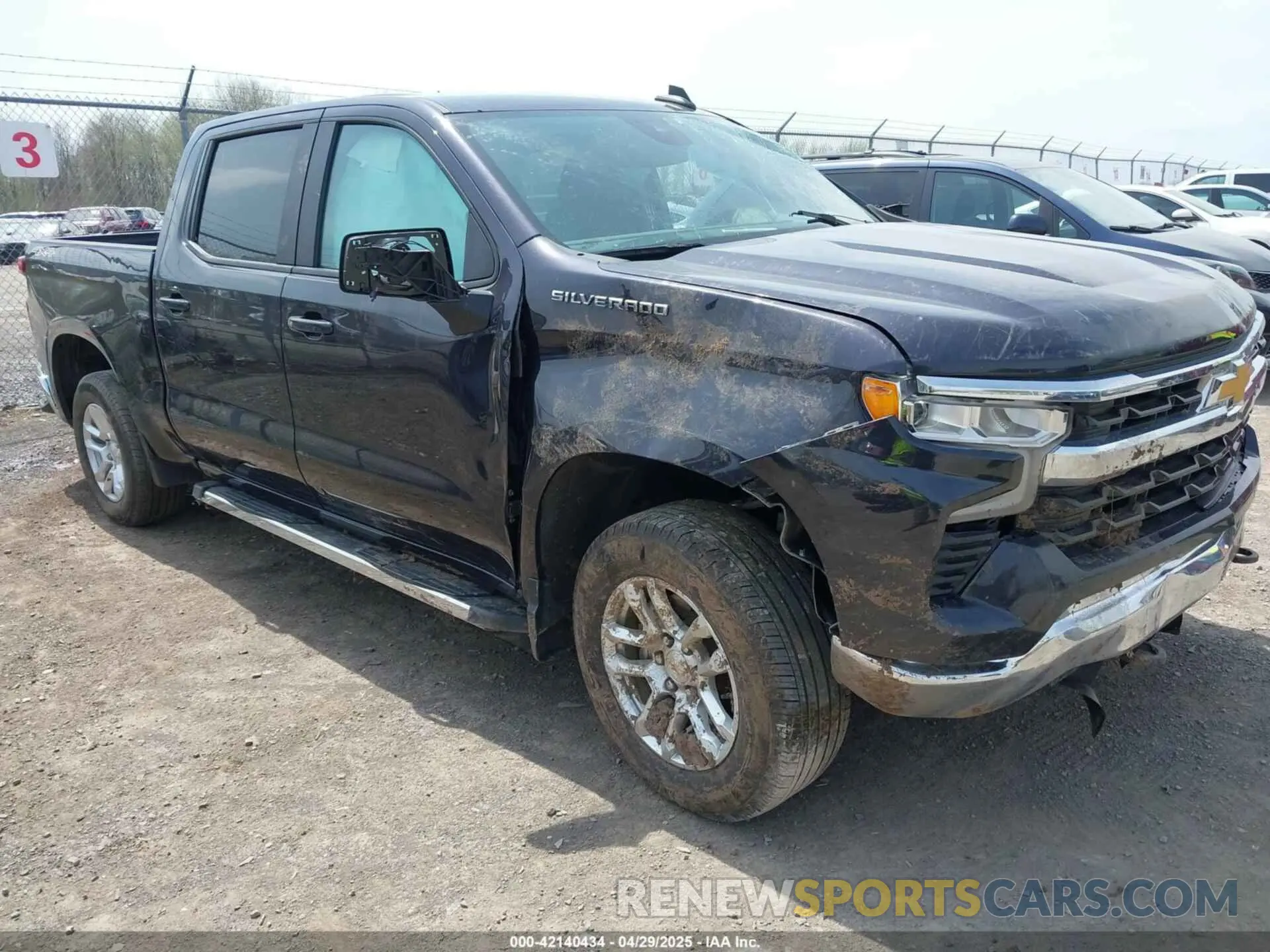 1 Photograph of a damaged car 3GCPDKEK8PG260418 CHEVROLET SILVERADO 1500 2023