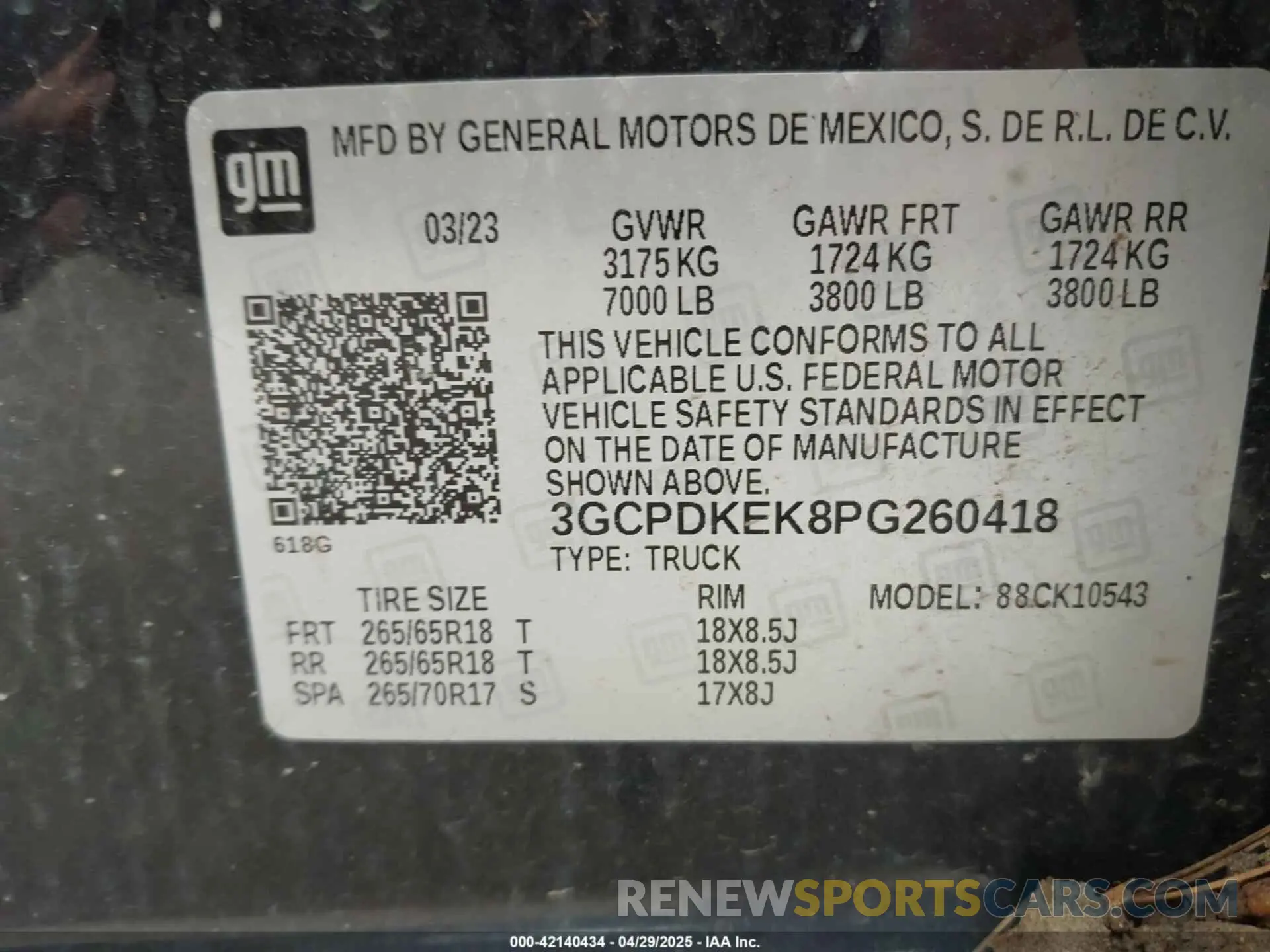9 Photograph of a damaged car 3GCPDKEK8PG260418 CHEVROLET SILVERADO 1500 2023