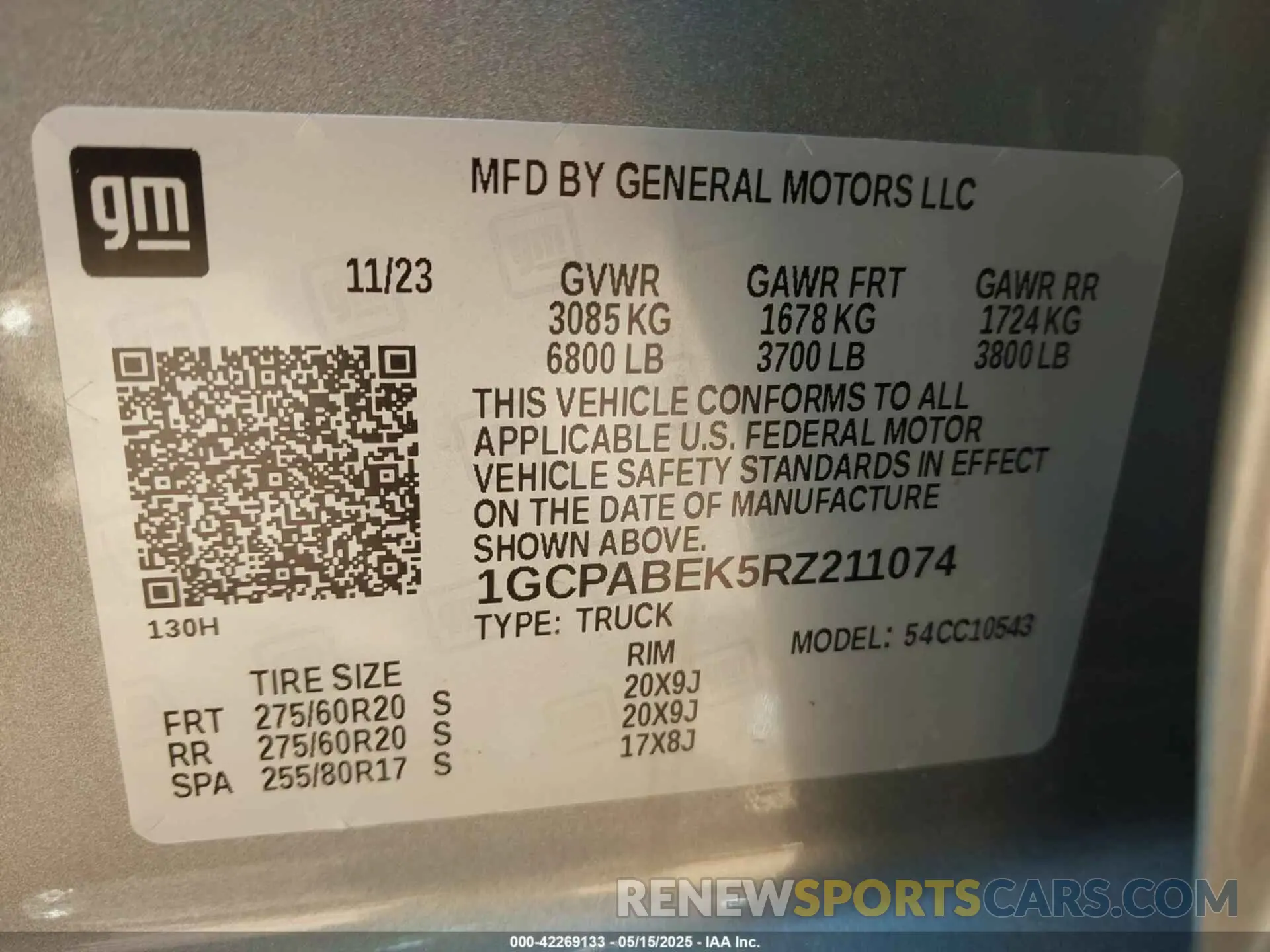 9 Фотография поврежденного автомобиля 1GCPABEK5RZ211074 CHEVROLET SILVERADO 1500 2024