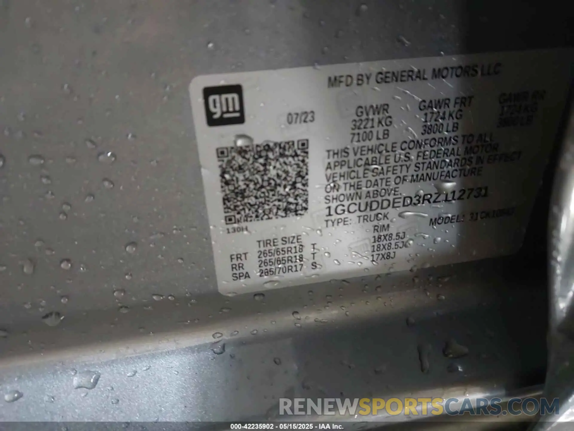 9 Фотография поврежденного автомобиля 1GCUDDED3RZ112731 CHEVROLET SILVERADO 1500 2024