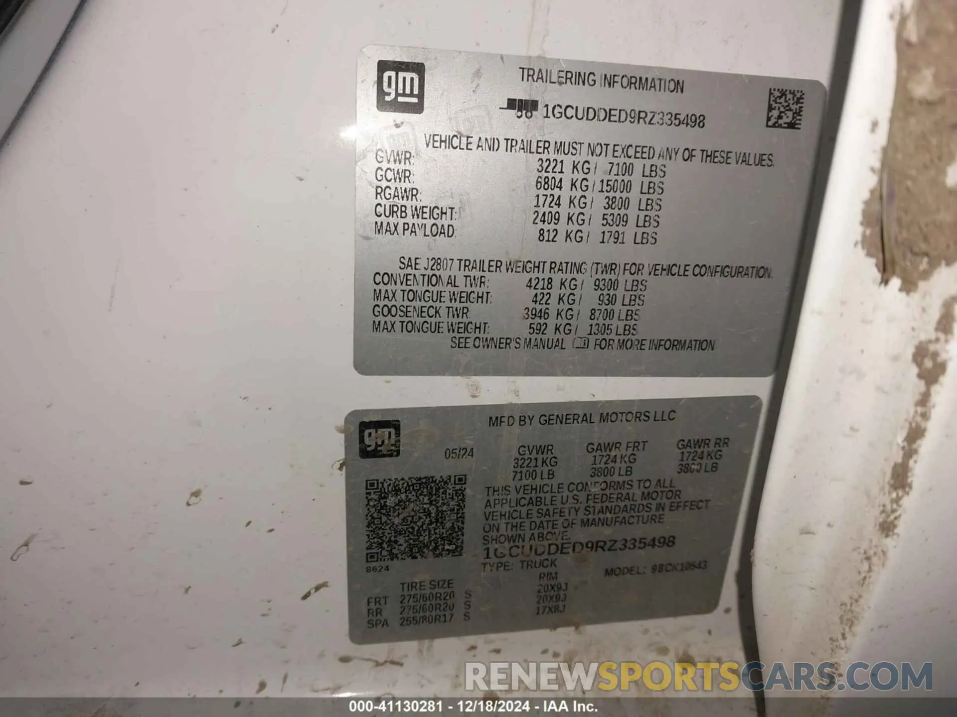 9 Фотография поврежденного автомобиля 1GCUDDED9RZ335498 CHEVROLET SILVERADO 1500 2024