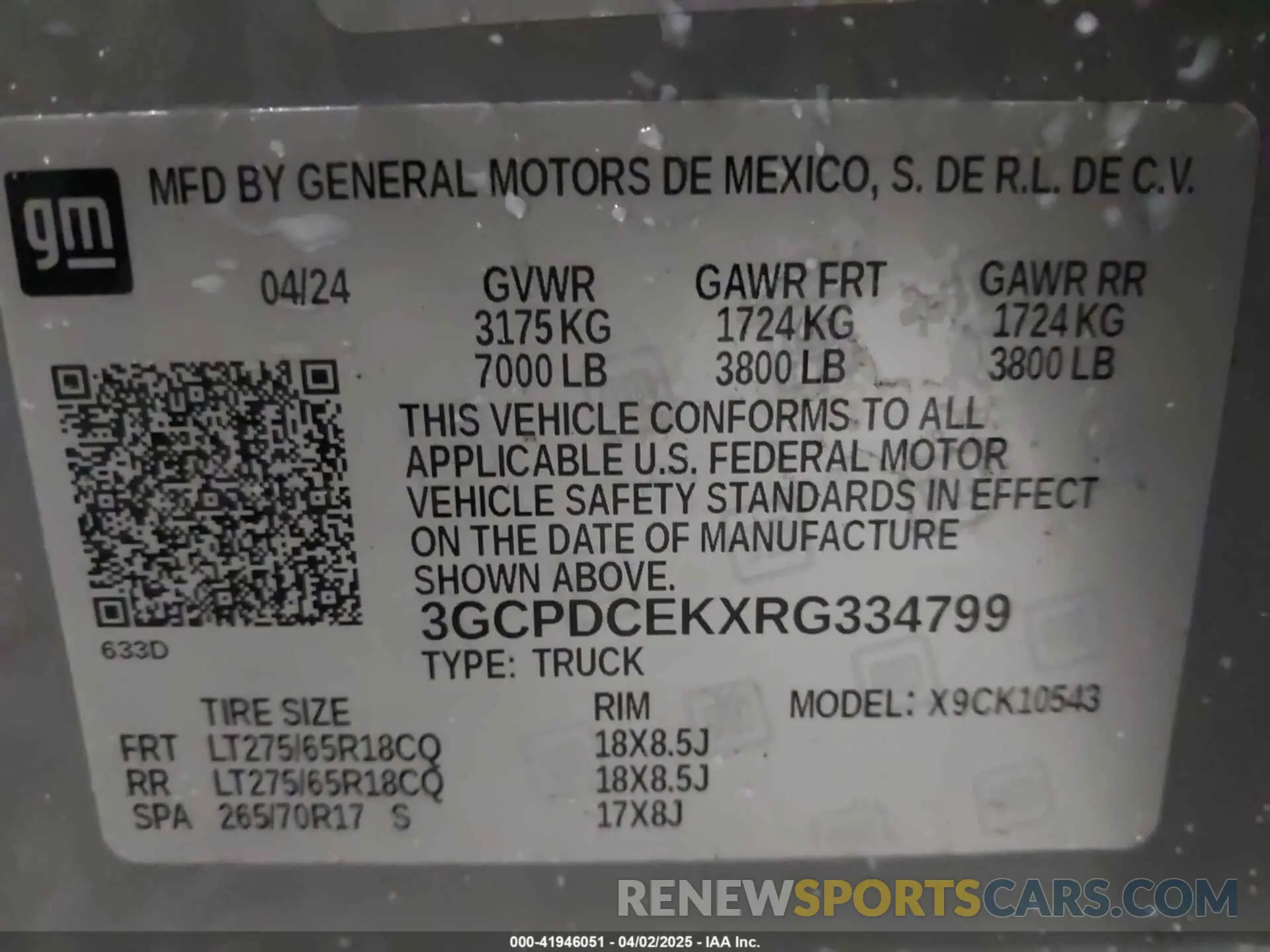 9 Фотография поврежденного автомобиля 3GCPDCEKXRG334799 CHEVROLET SILVERADO 1500 2024