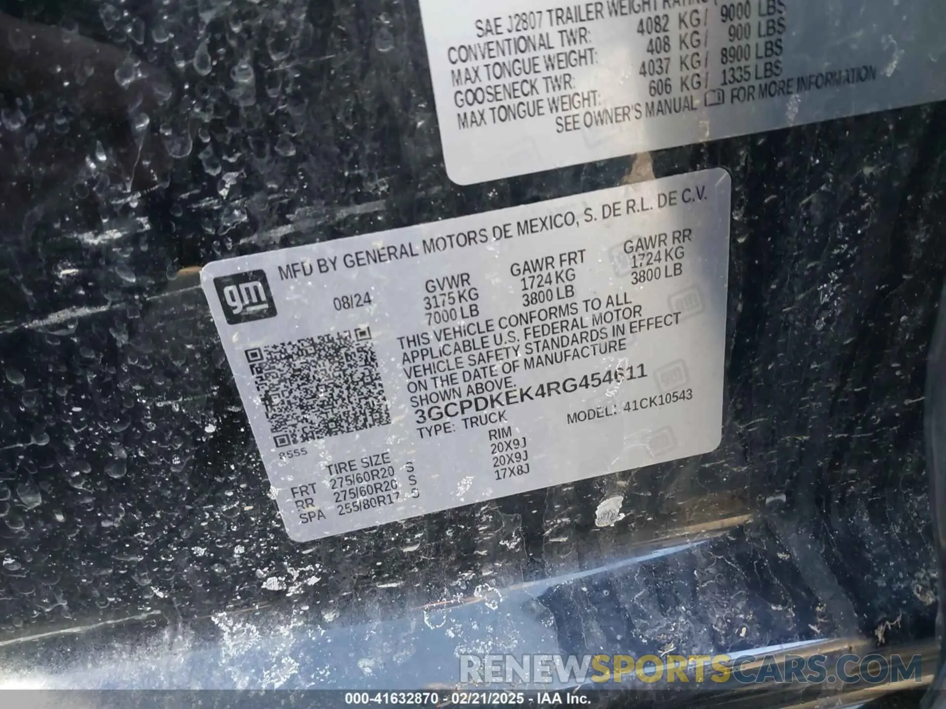 9 Фотография поврежденного автомобиля 3GCPDKEK4RG454611 CHEVROLET SILVERADO 1500 2024